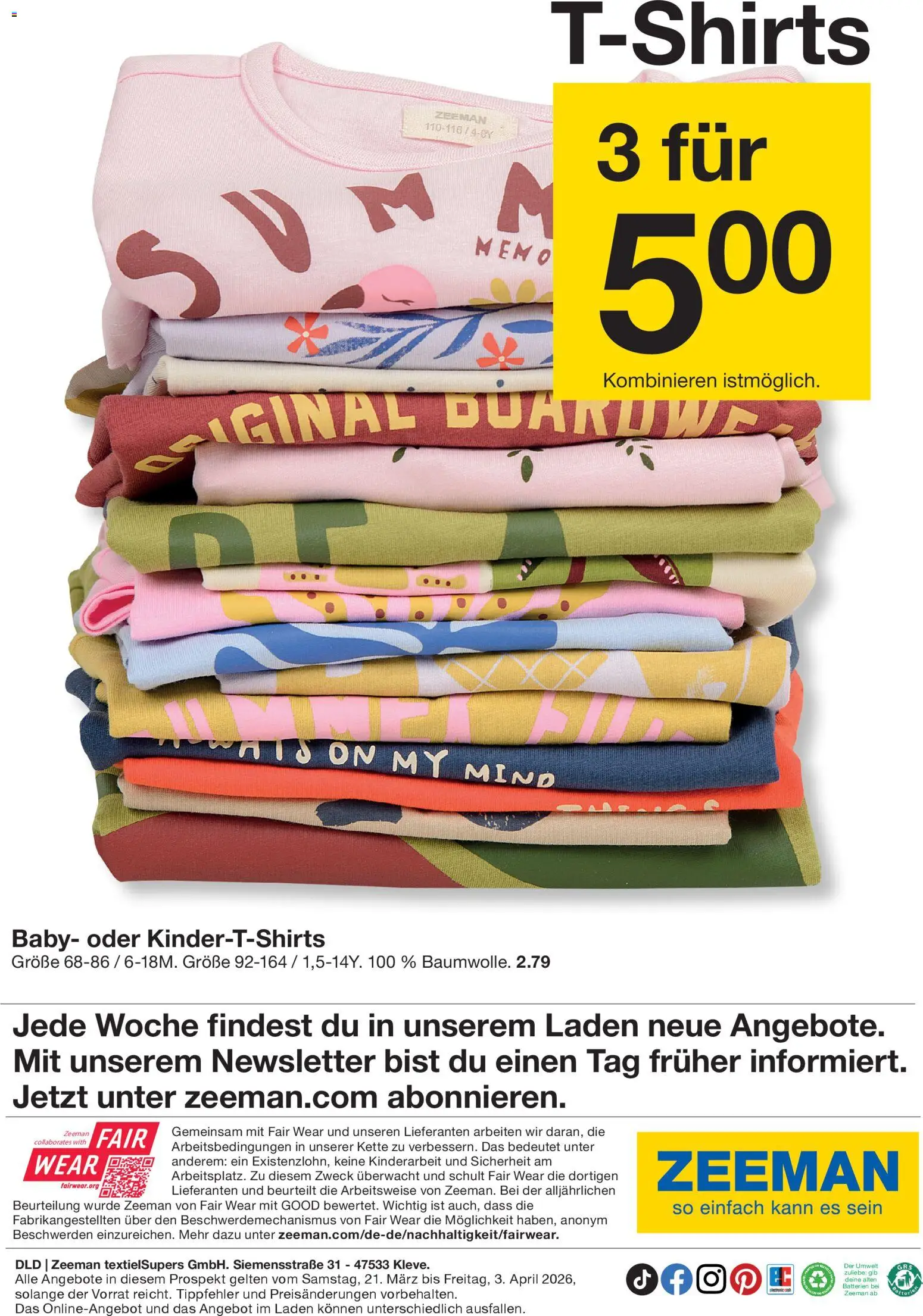 Zeeman Prospekt 	 – gültig ab 21.03.2026 | Seite: 33 | Produkte: Batterien