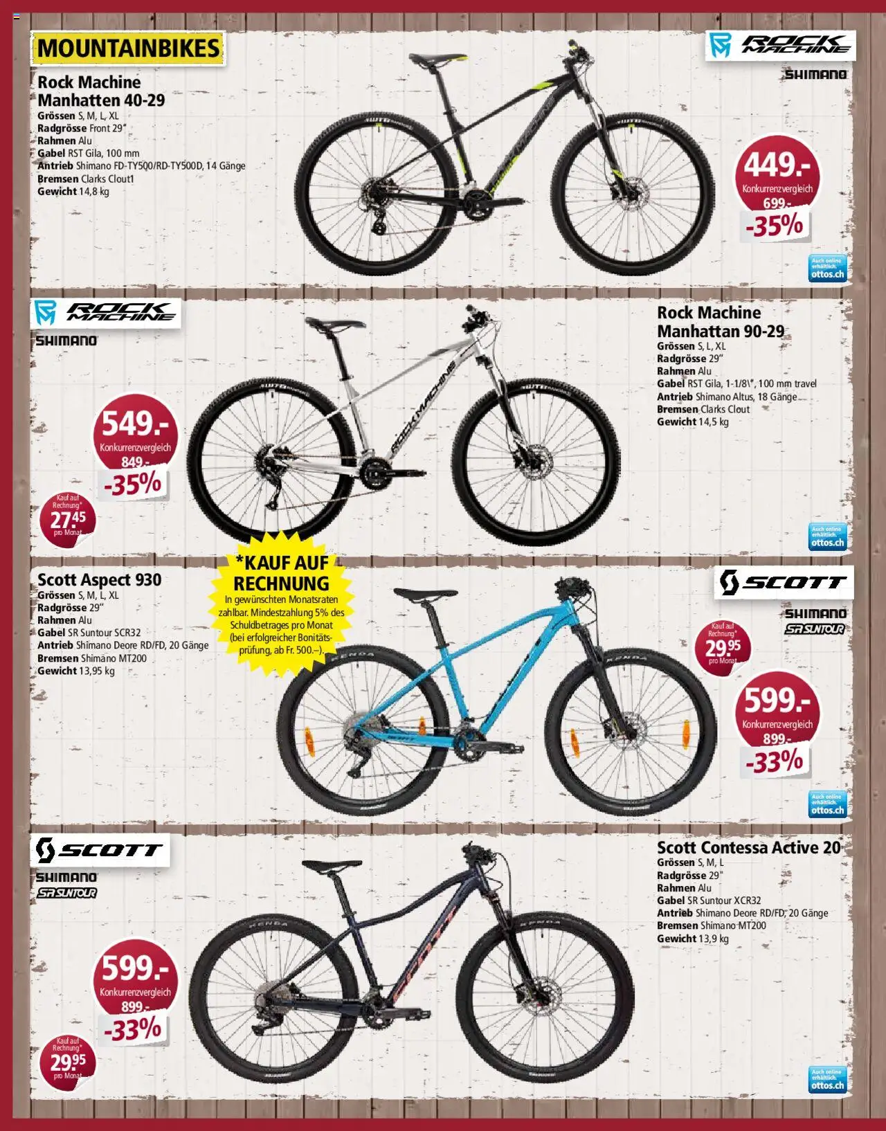 Otto's Aktionen Bike ab 24.03.2025 | Seite: 2 | Produkte: Rock, Gewicht