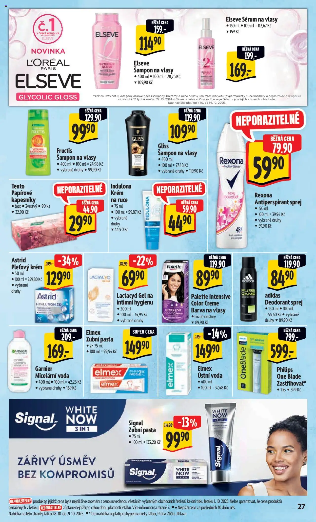 Albert leták - Hypermarket od 08.10.2025 | Strana: 36 | Produkty: Antiperspirant, Elmex, Indulona, Barva na vlasy