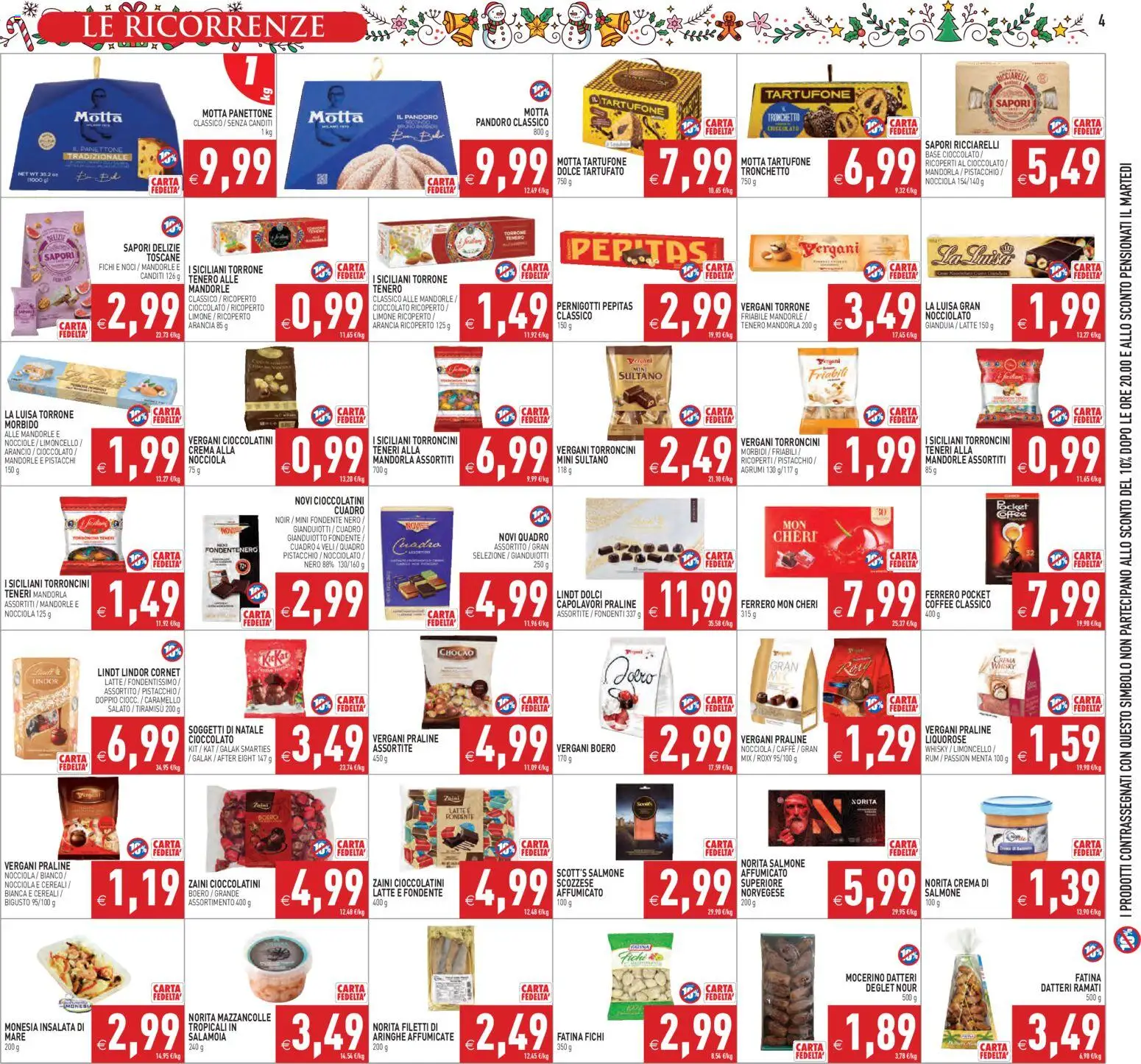 Volantino PIM Supermercati del 27.11.2025 | Pagina: 4 | Prodotti: Latte, Noci, Limoncello, Cioccolatini