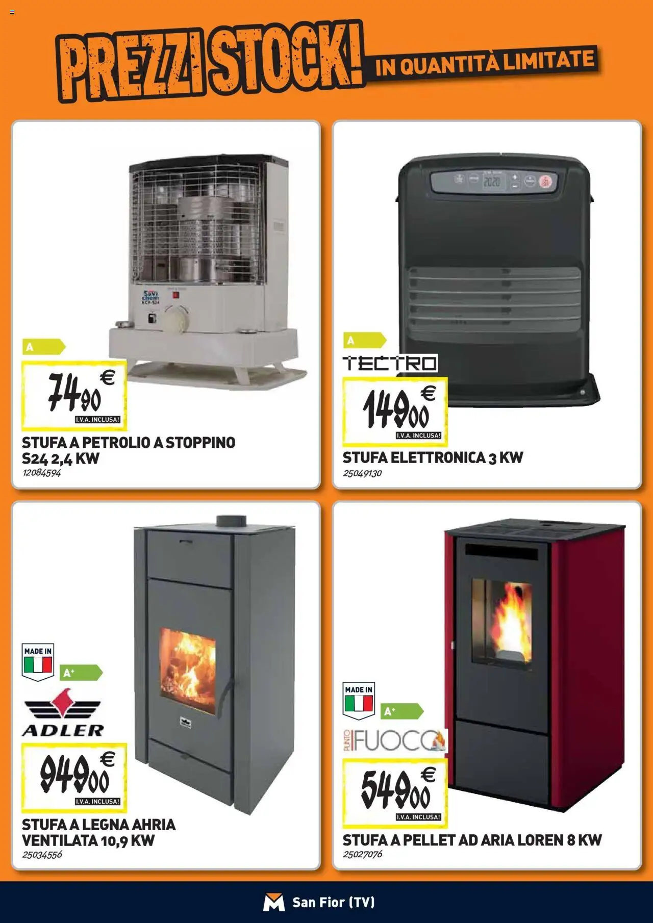 Volantino TECNOMAT del 24.09.2025 | Pagina: 10 | Prodotti: Pellet, Stufa a legna, Stufa a pellet, TV