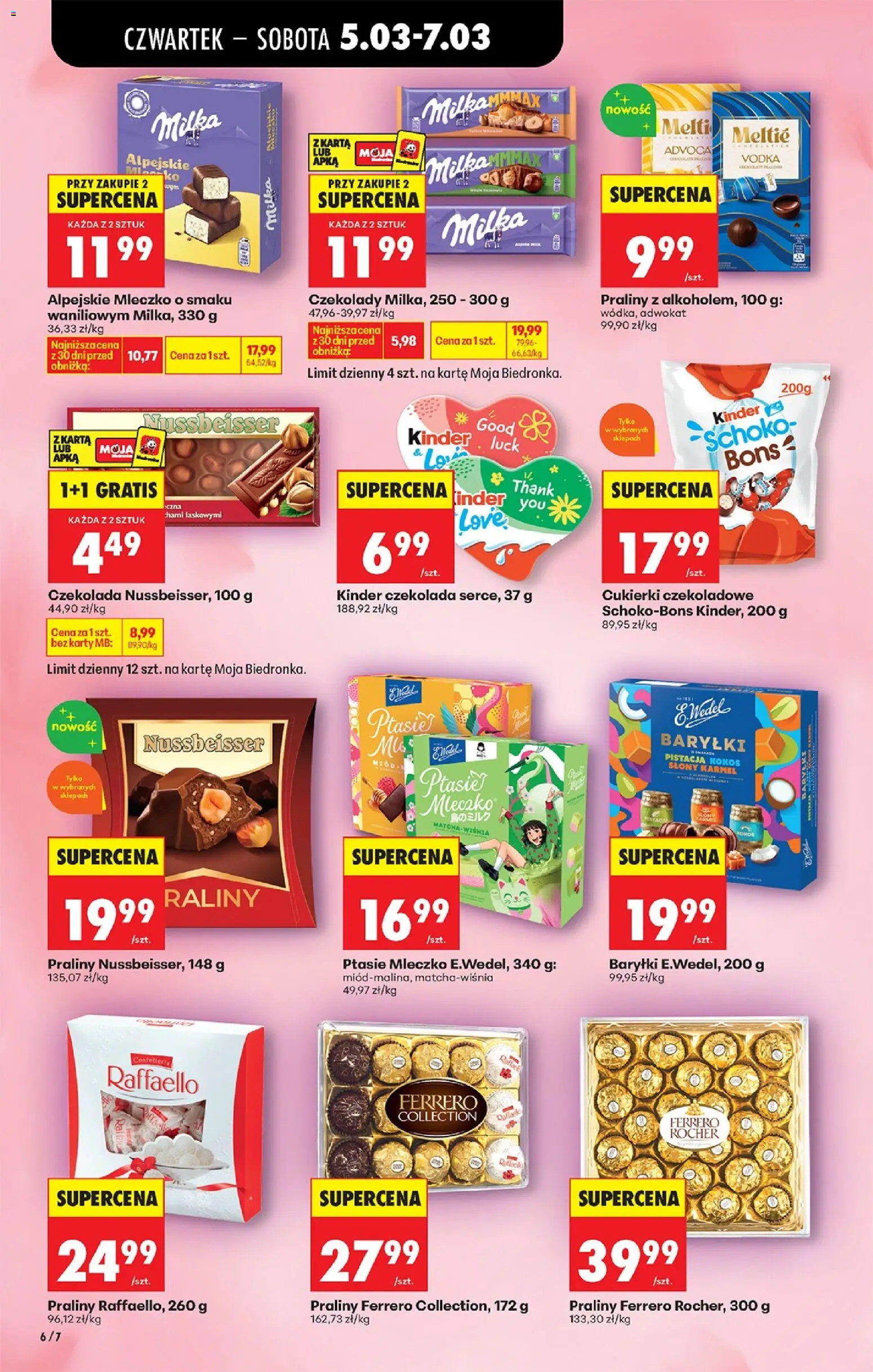 Biedronka Polsko leták - Codziennie niskie ceny od 05.03.2026 | Strana: 8 | Produkty: Milka, Vodka, Karty, Kinder