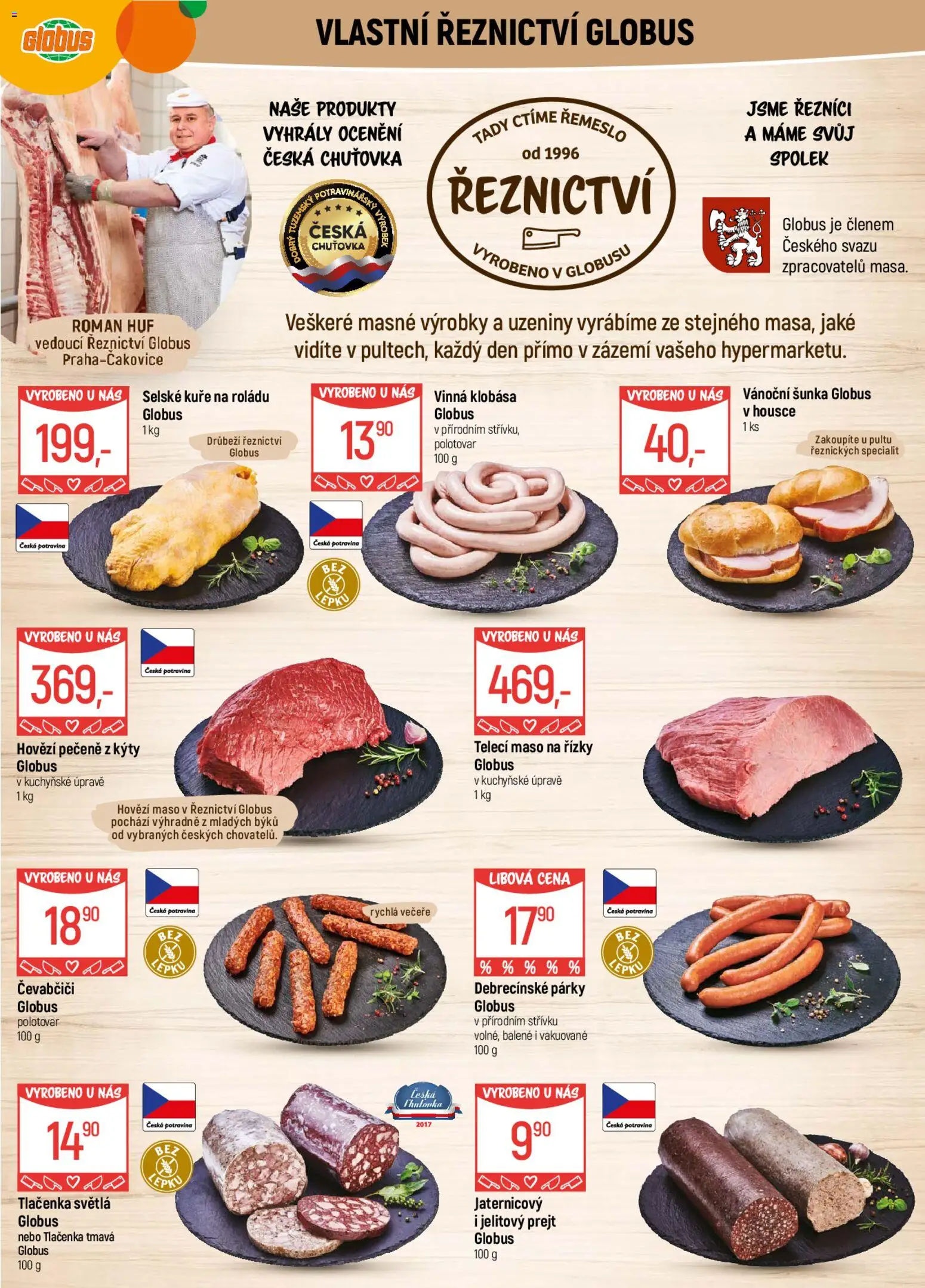 Globus leták od 03.12.2025 | Strana: 5 | Produkty: Hovězí, Globus, Vinná klobása, Klobása