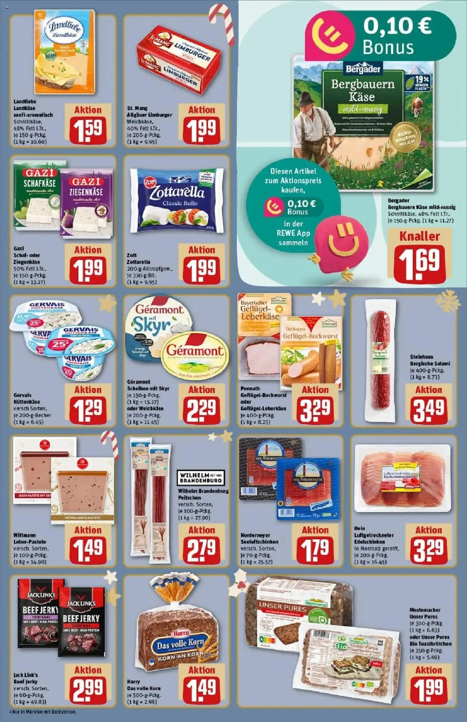 Rewe prospekt Duisburg	 – gültig ab 23.11.2025 | Seite: 7 | Produkte: Ziegenkäse, Skyr, Hüttenkäse, Leberkase