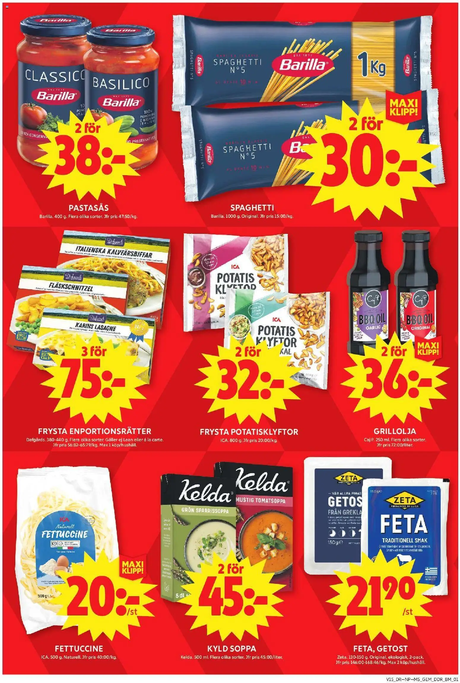 ICA Maxi reklamblad aktuell från 06.04.2026 | Sida: 5 | Produkter: Galler, Getost, Spaghetti, Potatis