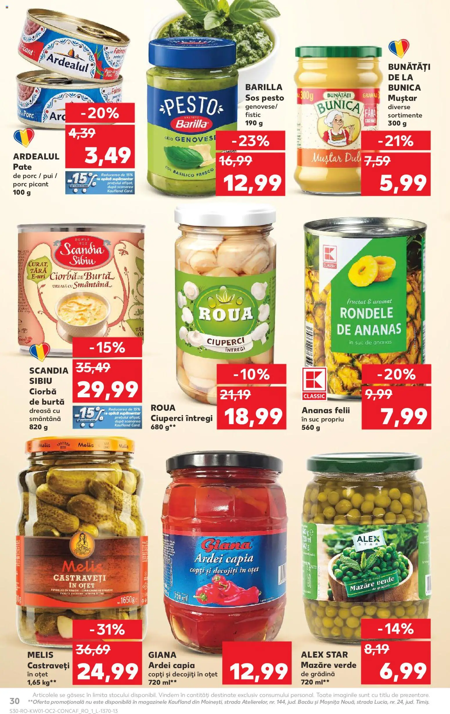 Noul catalog Kaufland – valabil de la 31.12.2025 | Pagină: 30 | Produse: Pate, Muștar, Smântână, Castraveți