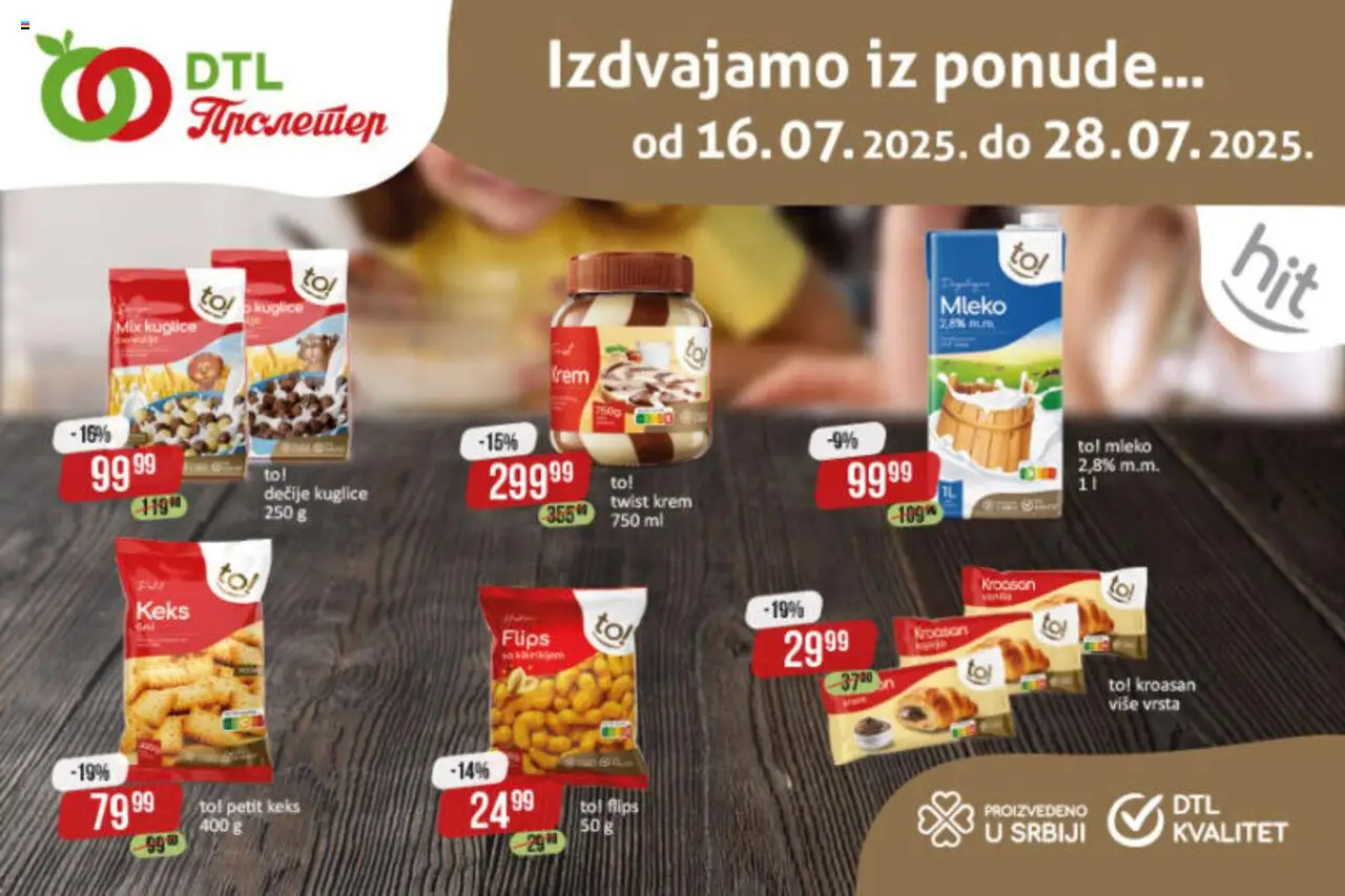 Metalac Proleter katalog - važi od 16.07.2025 | Strana: 1 | Proizvode: Keks, Kroasan, Mleko