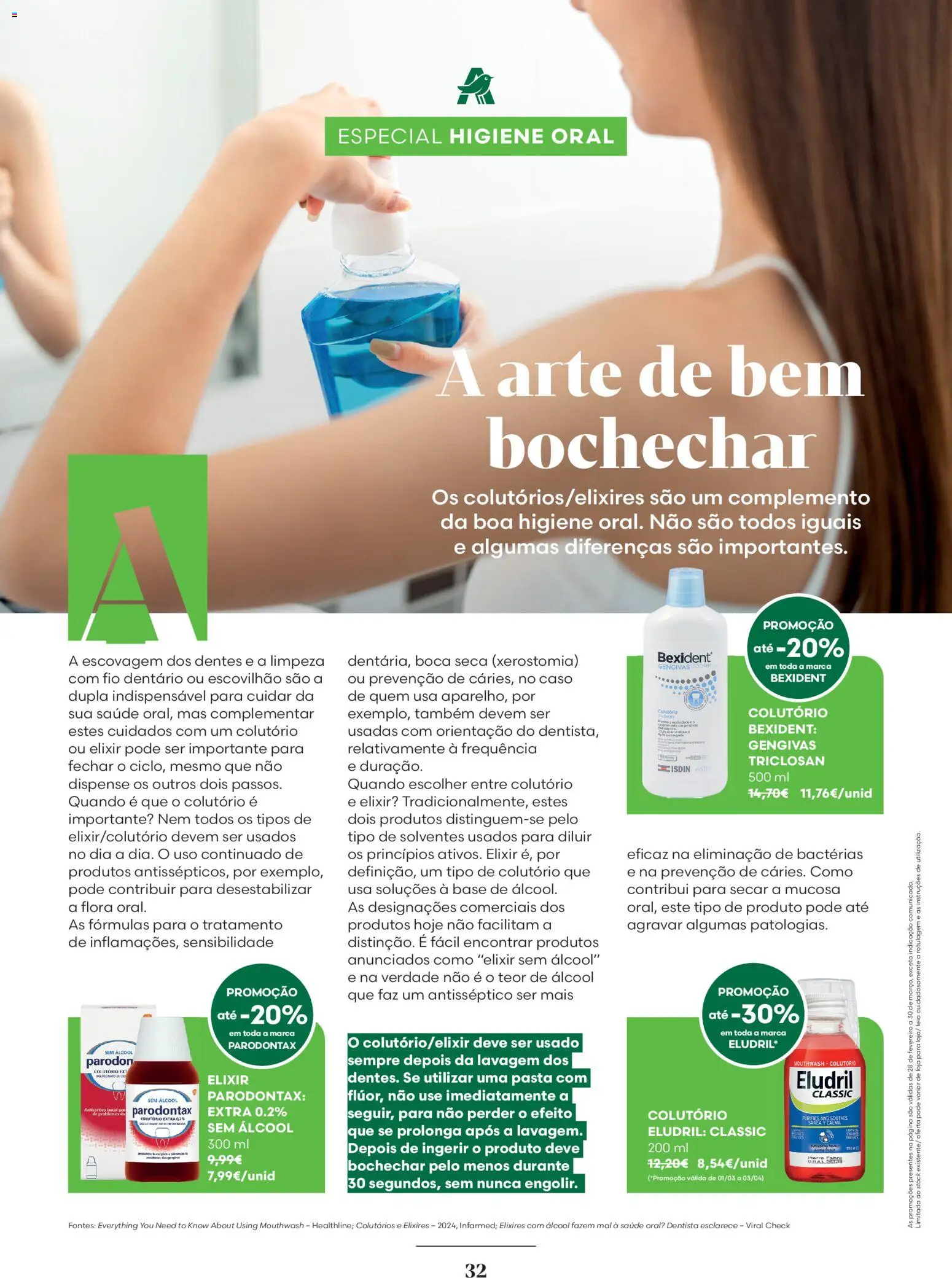 Auchan - Revista Mulher e Especial Higiene Oral │ válido de 28.02.2026 | Página: 32 | Produtos: Base