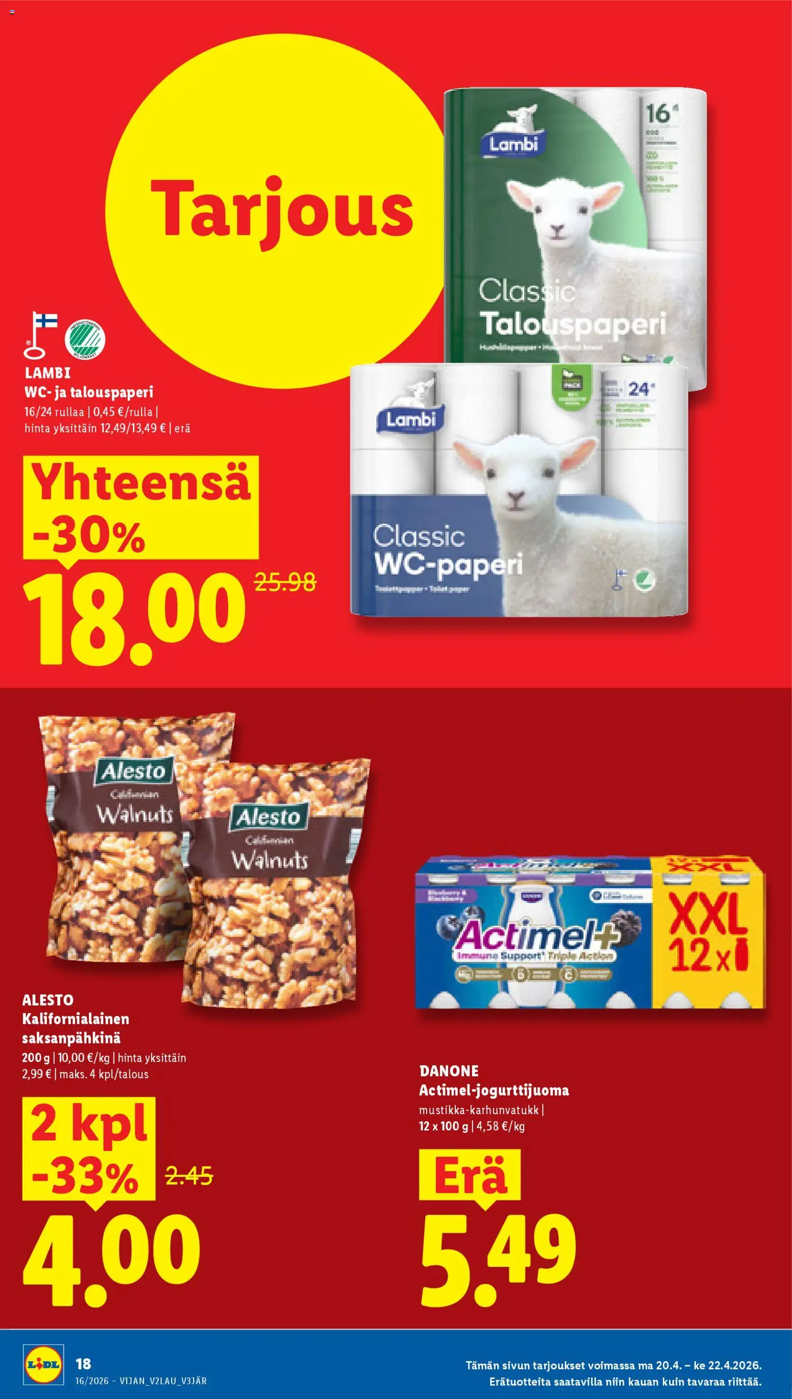 Lidl tarjoukset - Helsinki – voimassa 16.04.2026 alkaen | Sivu: 24 | Tuotteet: WC