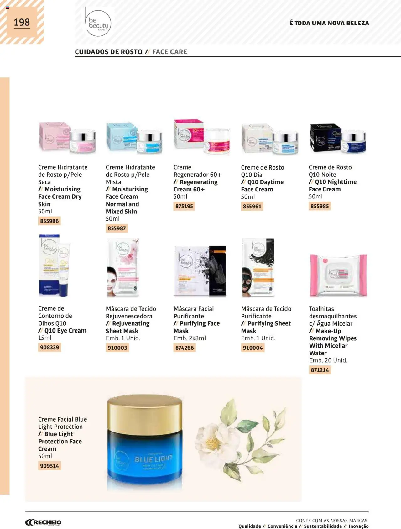 Recheio AS NOSSAS MARCAS │ válido de 19.12.2023 | Página: 198 | Produtos: Máscara facial, Água micelar, Creme