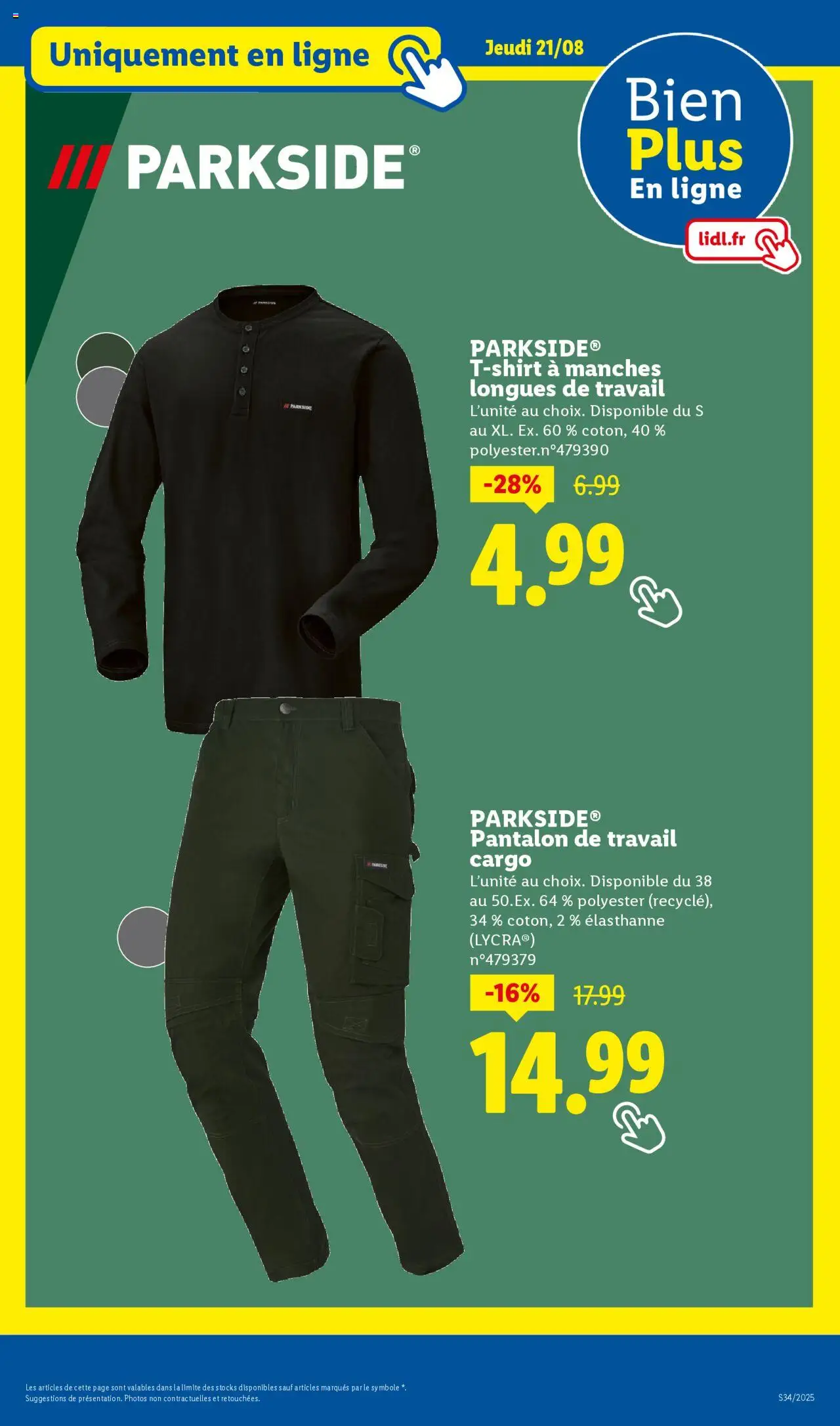  | Page: 39 | Produits: T-shirt, Pantalon, Pantalon de travail