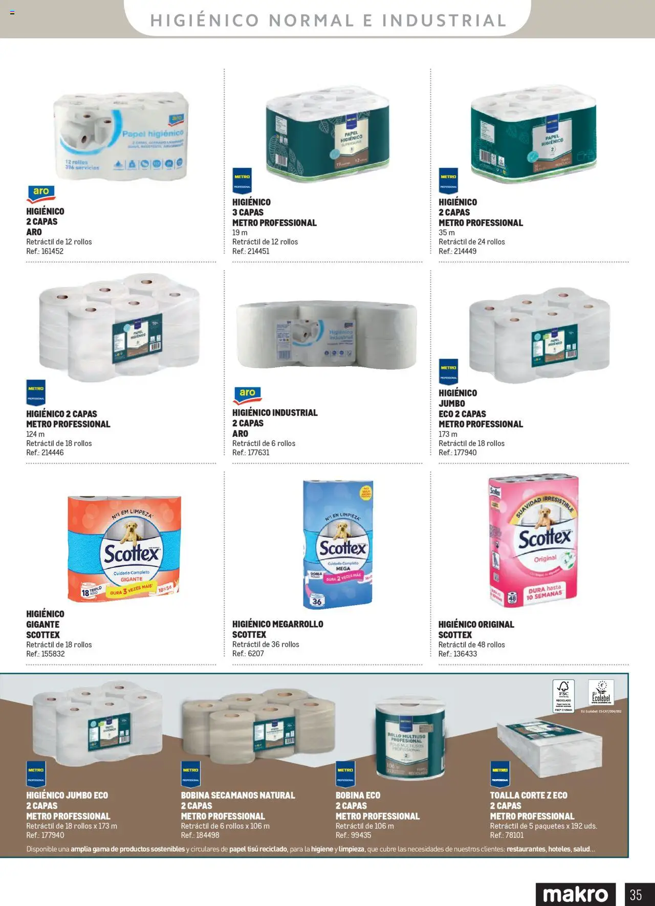 Makro - Catálogo Limpieza │ válido desde el 13.03.2025 | Página: 35 | Productos: Papel higienico