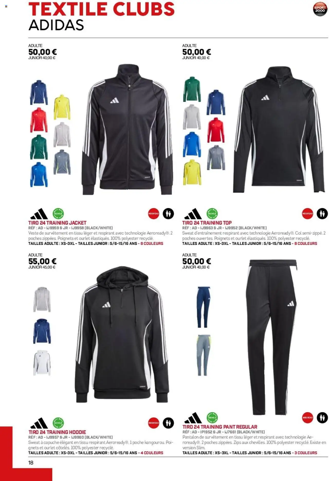  | Page: 18 | Produits: Sweat à capuche, Veste, Pantalon