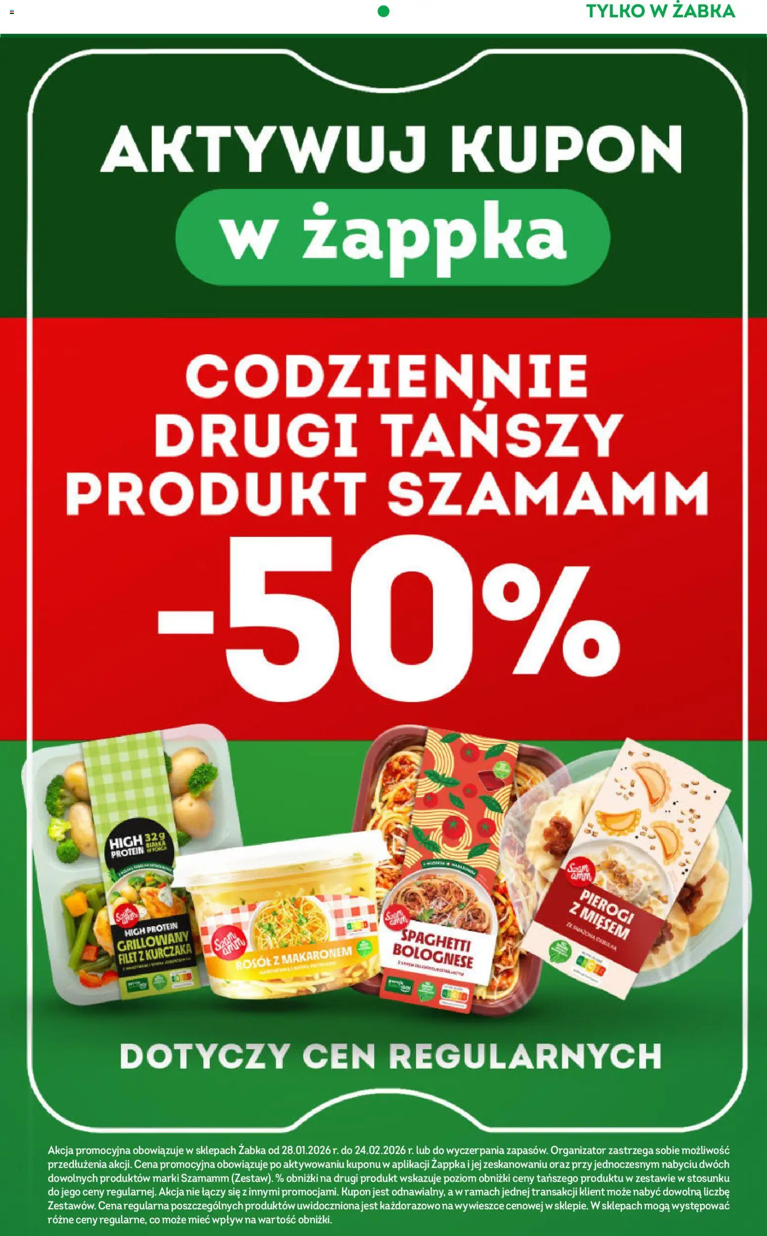 Żabka Gazetka od 28.01.2026 | Strona: 11 | Produkty: Pierogi, Filet z kurczaka, Pierogi z mięsem