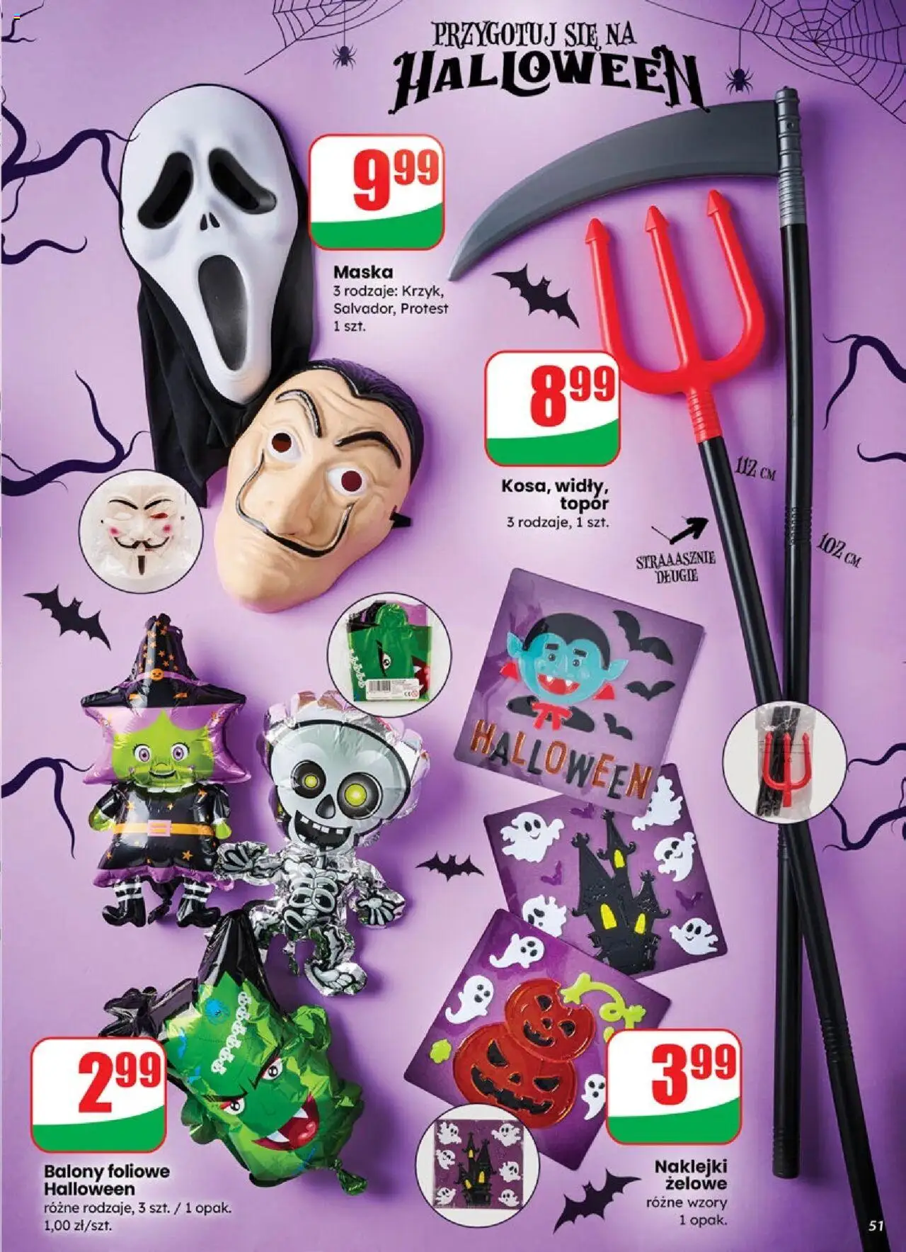 Dino Gazetka od 08.10.2025 | Strona: 51 | Produkty: Naklejki, Maska