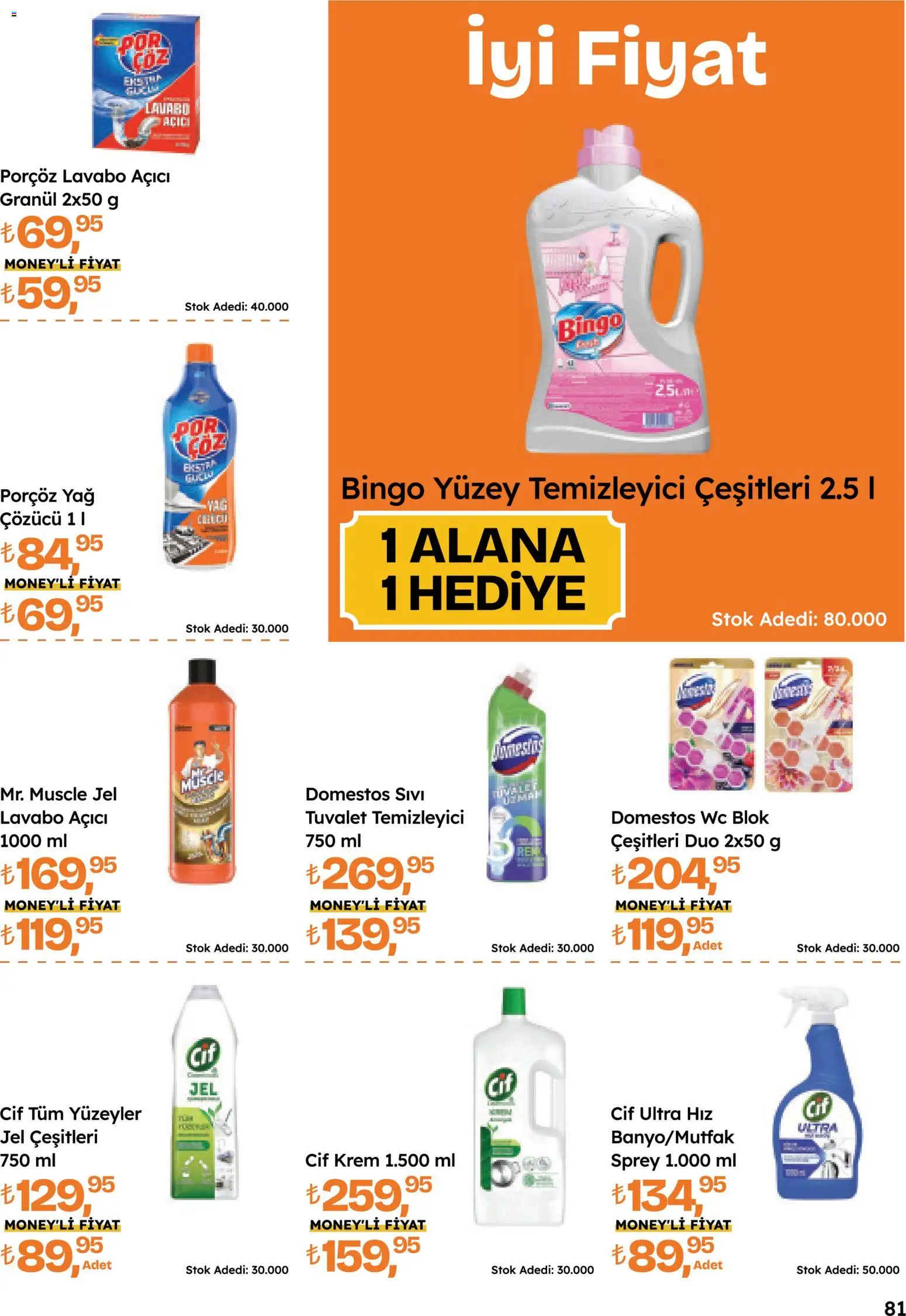 Migros Katalog - Migroskop - 16.04.2026 tarihinden itibaren geçerlidir | Sayfa: 81 | Ürünler: Lavabo, Tuvalet, Krem, Yüzey temizleyici