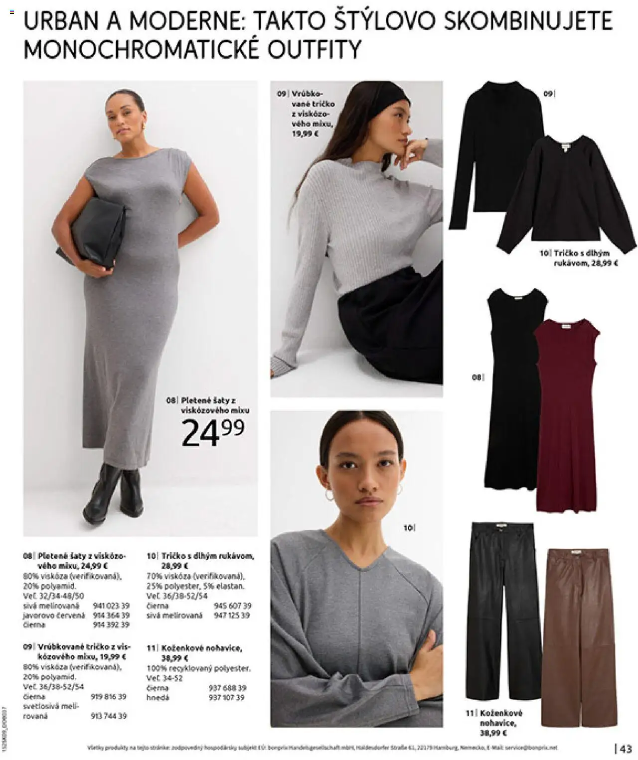 Nové Bonprix akcie – leták je platný od 23.09.2025 | Strana: 45 | Produkty: Šaty, Tričko