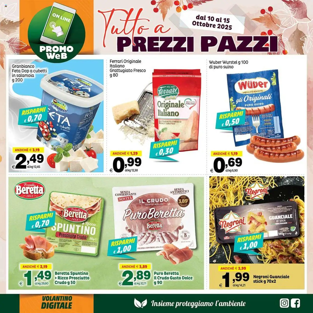 Volantino Elite Supermercati del 10.10.2025 | Pagina: 3 | Prodotti: Tè, Suino, Prosciutto, Wurstel