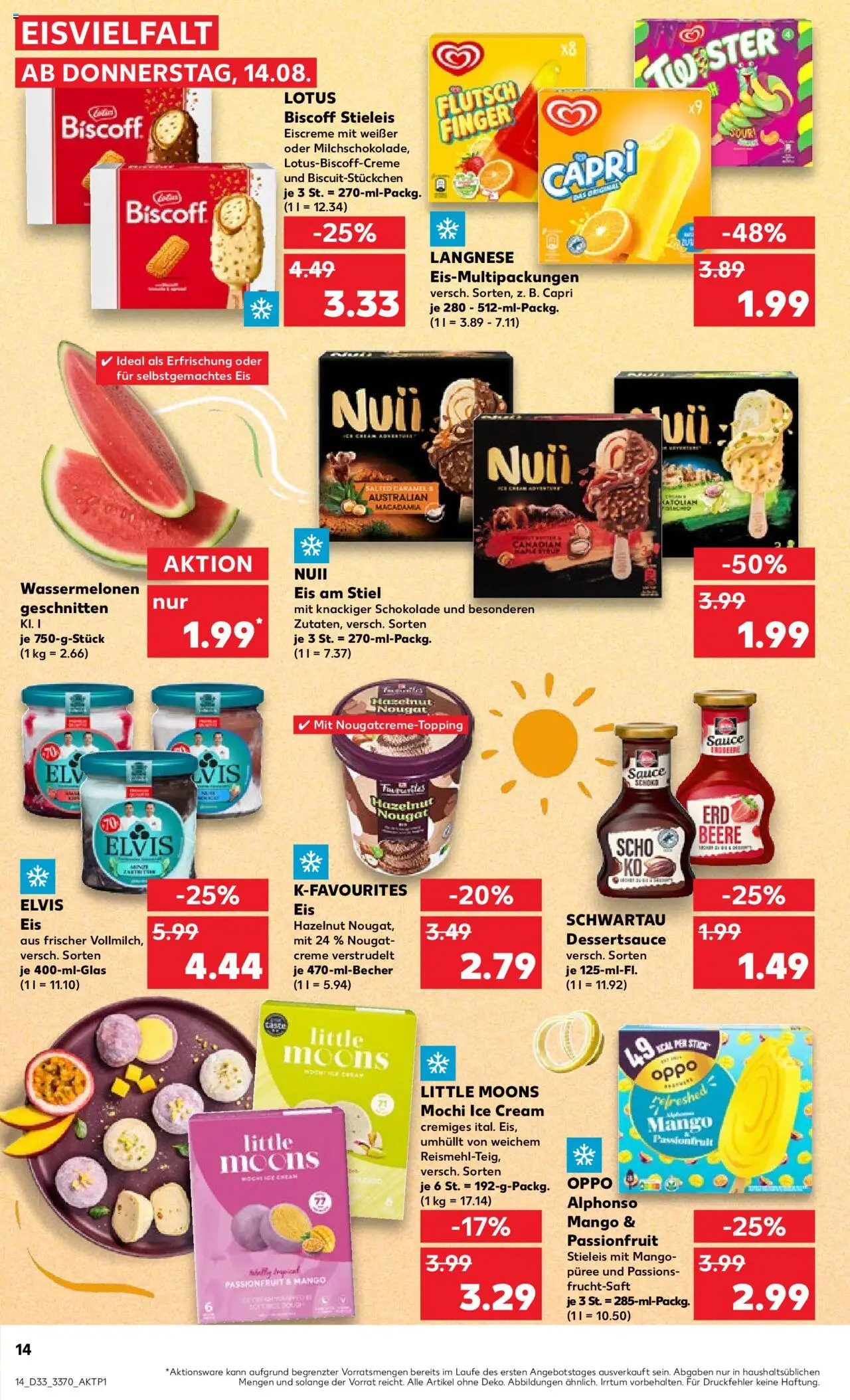 Kaufland Prospekt 	 - gültig ab dem 14.08.2025 | Seite: 14 | Produkte: Nuii eis, Langnese, Eiscreme, Eis