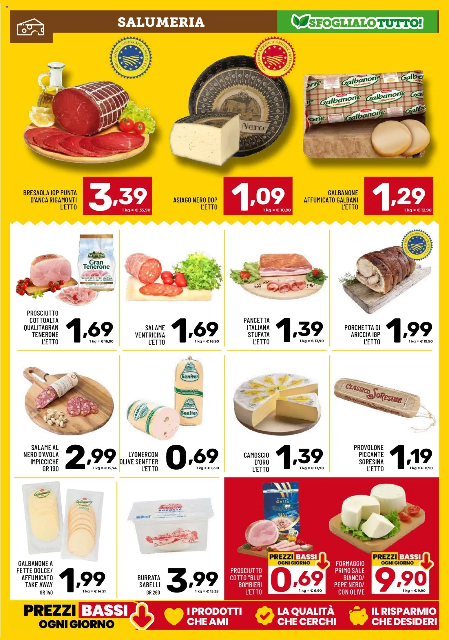 Volantino Il Centesimo del 13.01.2026 | Pagina: 3 | Prodotti: Bresaola, Formaggio, Olive, Prosciutto