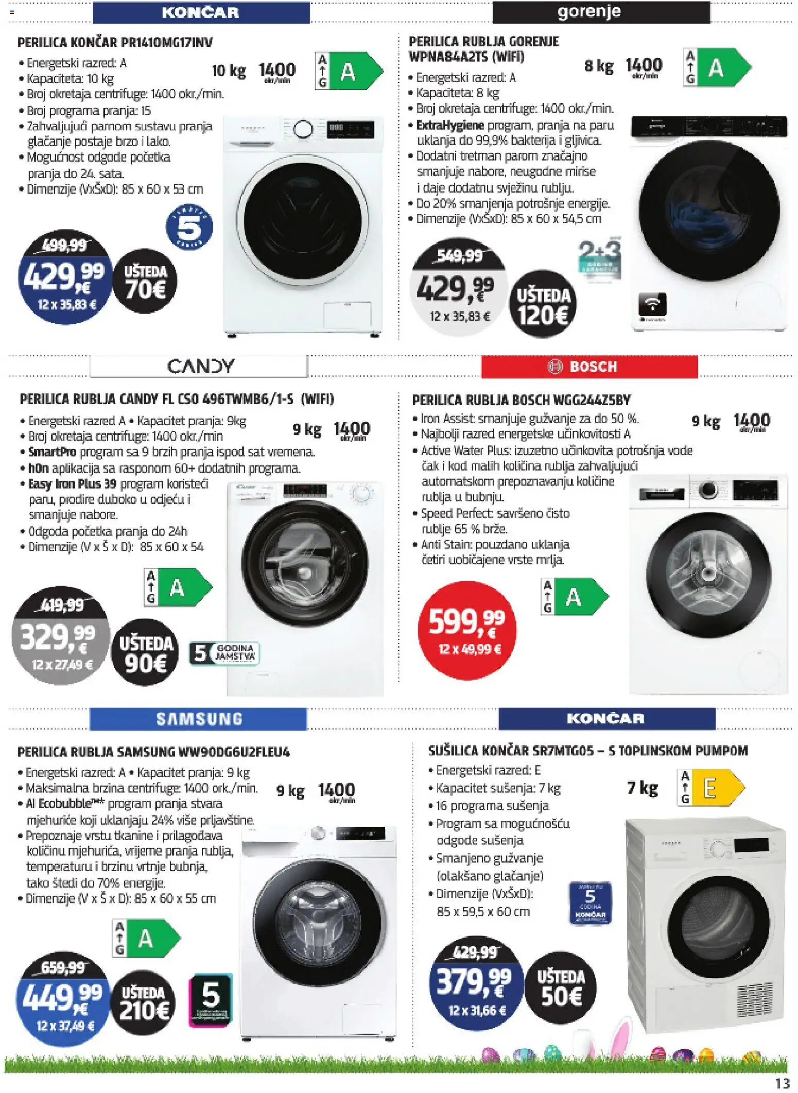 Centar Tehnike katalog | vrijedi od 30.03.2026 | Stranica: 13 | Proizvodi: Perilica rublja, Sat, Sušilica