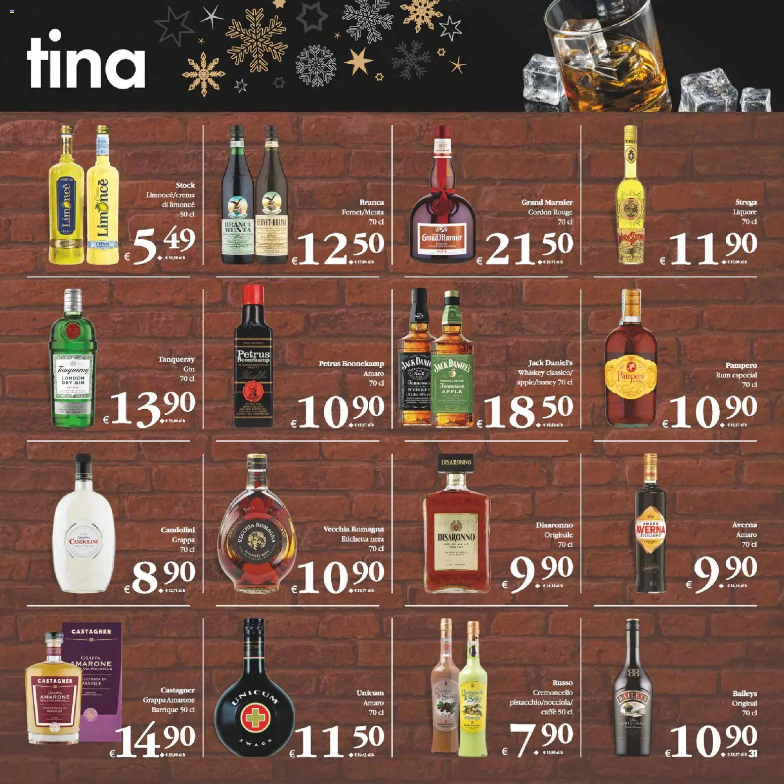 Volantino Decò del 16.12.2025 | Pagina: 31 | Prodotti: Crema, Liquore, Grappa, Amaro