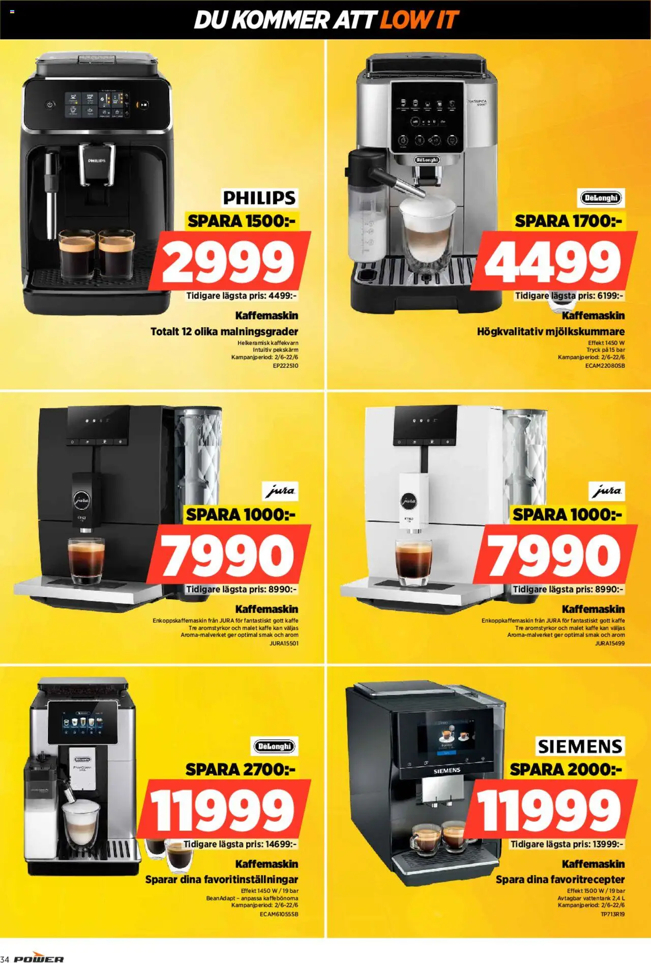 Power reklamblad aktuell från 16.06.2025 | Sida: 34 | Produkter: Kaffe, PC