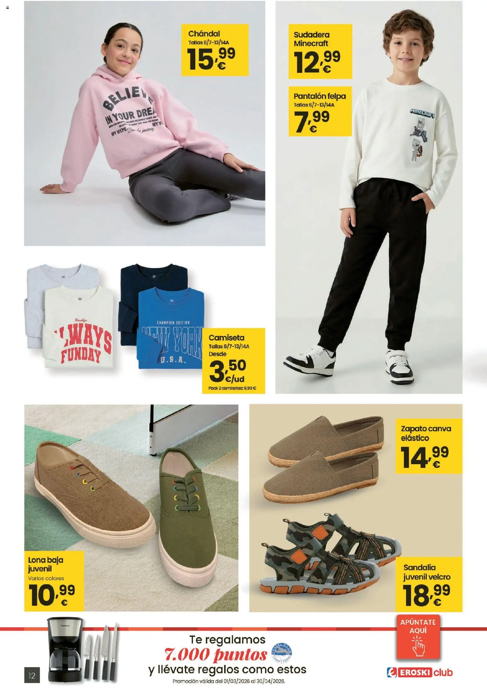 Eroski Moda primavera-verano 2026 │ válido desde el 26.03.2026 | Página: 12 | Productos: Sudadera, Té