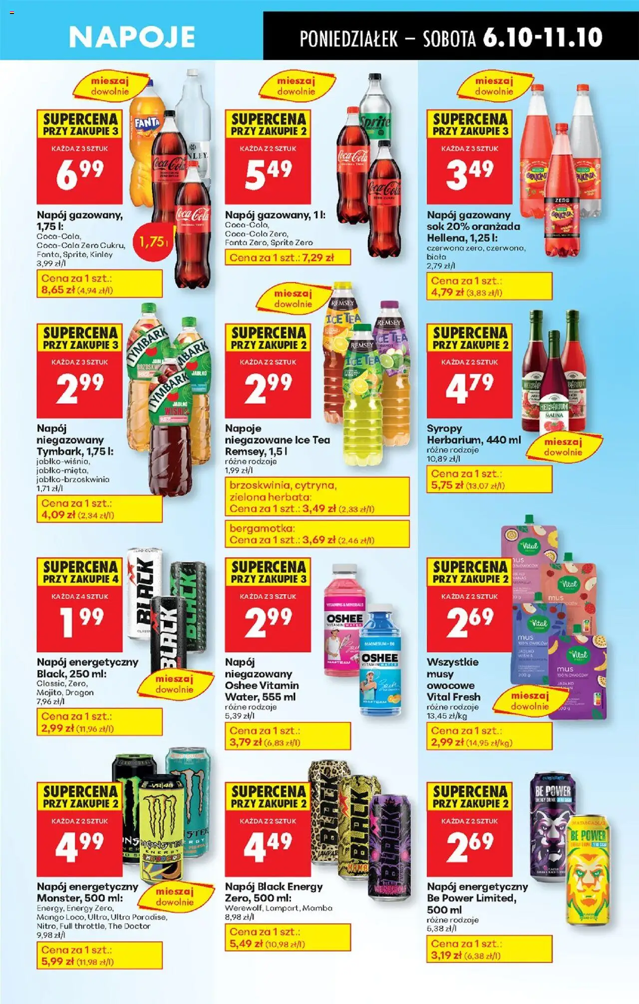 Biedronka gazetka od 06.10.2025 | Strona: 61 | Produkty: Ice Tea, Sprite, Lampa, Sok