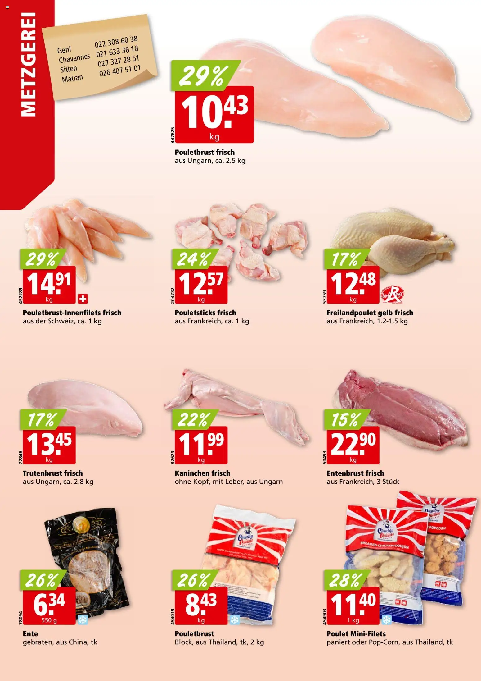 Aligro aktionen Chavannes, Matran, Genf, Sitten – gültig ab 23.03.2026 | Seite: 6 | Produkte: Pouletbrust