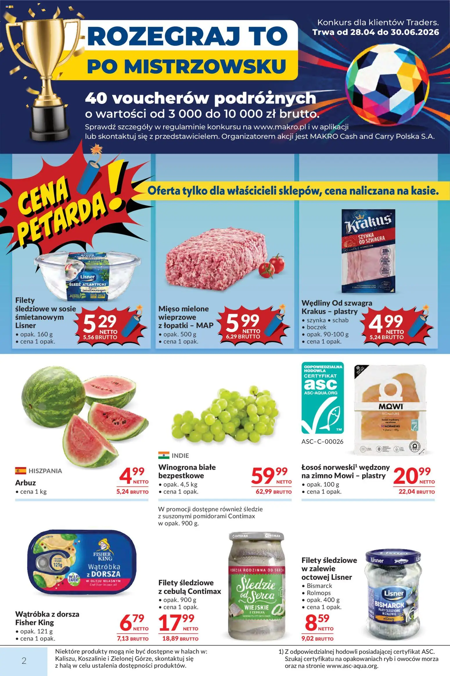 Makro gazetka od 28.04.2026 | Strona: 2 | Produkty: Schab, Śledź, Mięso, Łosoś