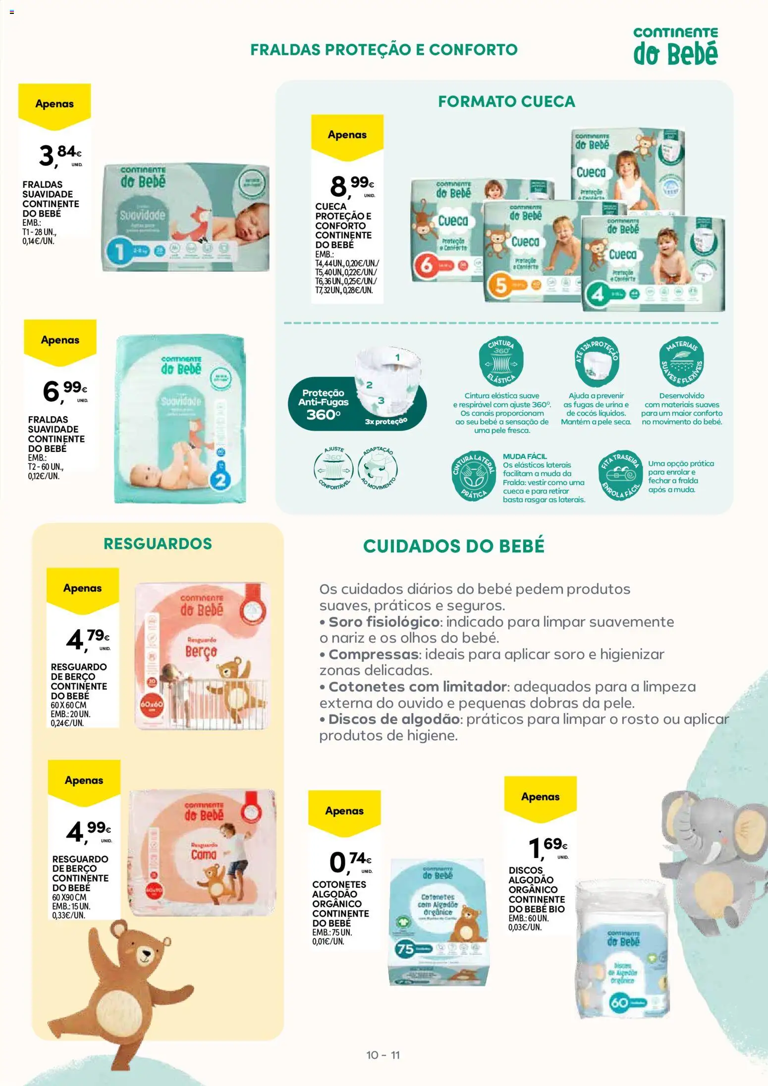 Continente - Açores: Bebé │ válido de 20.01.2026 | Página: 11 | Produtos: Algodão, Cama, Cotonetes, Berço