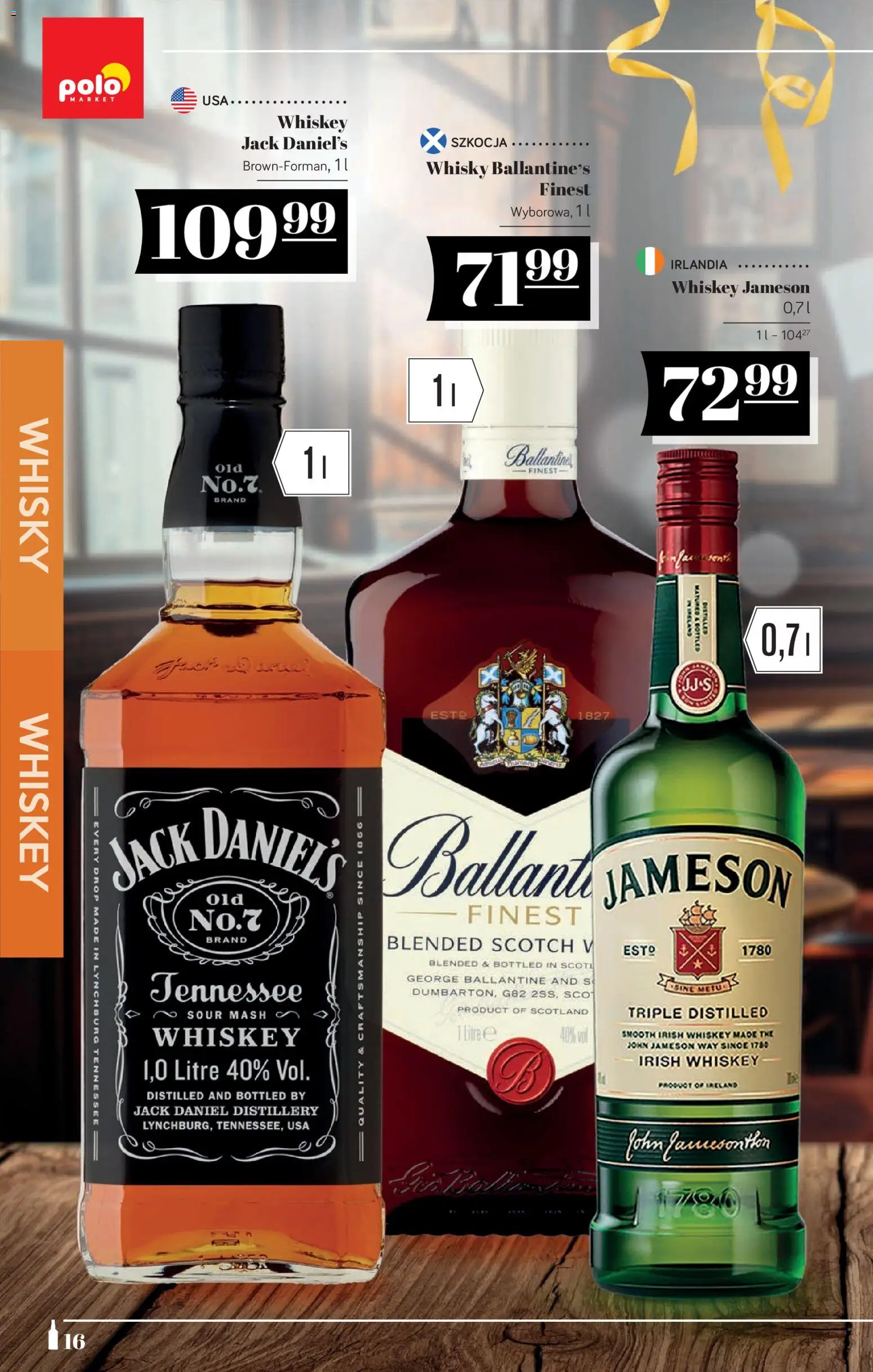POLOmarket katalog - Alkoholi od 19.03.2026 | Strona: 16 | Produkty: Jameson, Jack Daniel's, Whisky