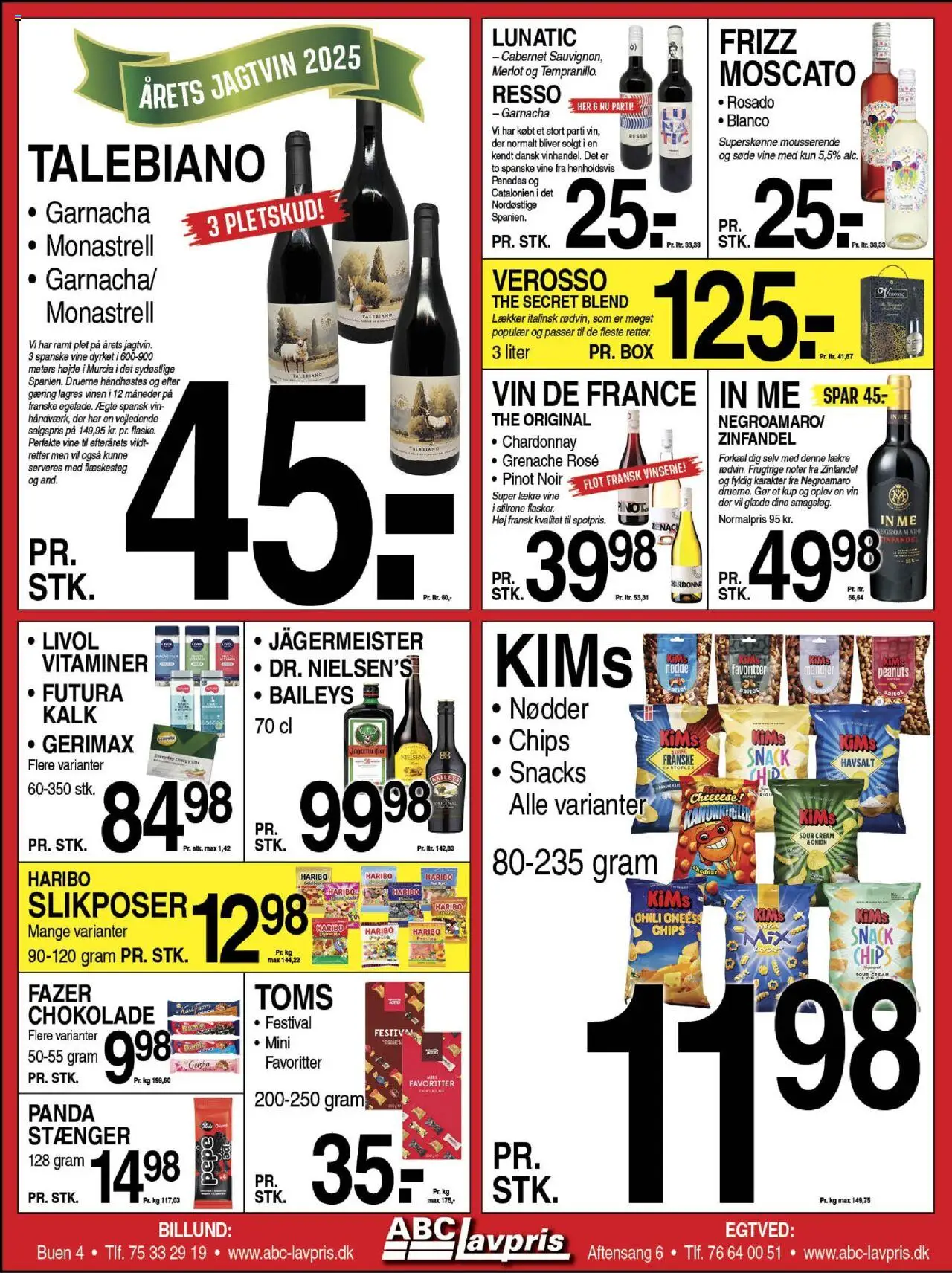 Abc Lavpris tilbudsavis – gyldig fra 01.10.2025 | Side: 7 | Produkter: Amendoins, Vin, Chips, Flæskesteg
