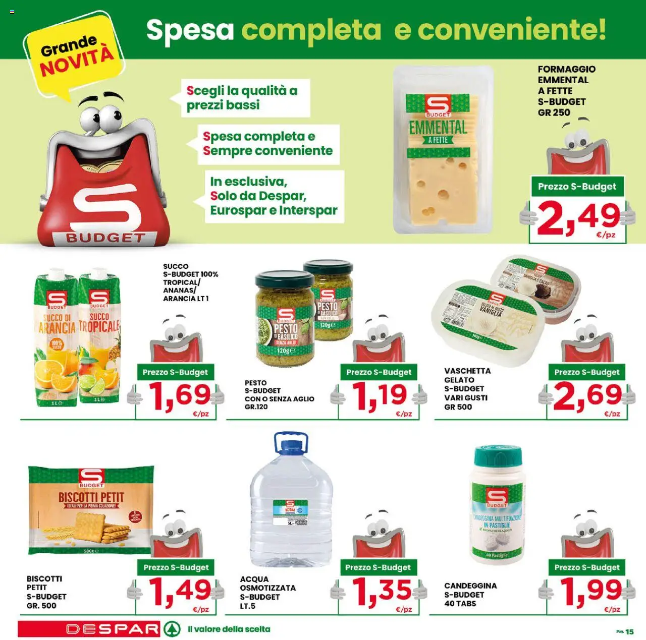 Volantino Despar del 24.08.2025 | Pagina: 16 | Prodotti: Biscotti, Gelato, Formaggio, Aglio