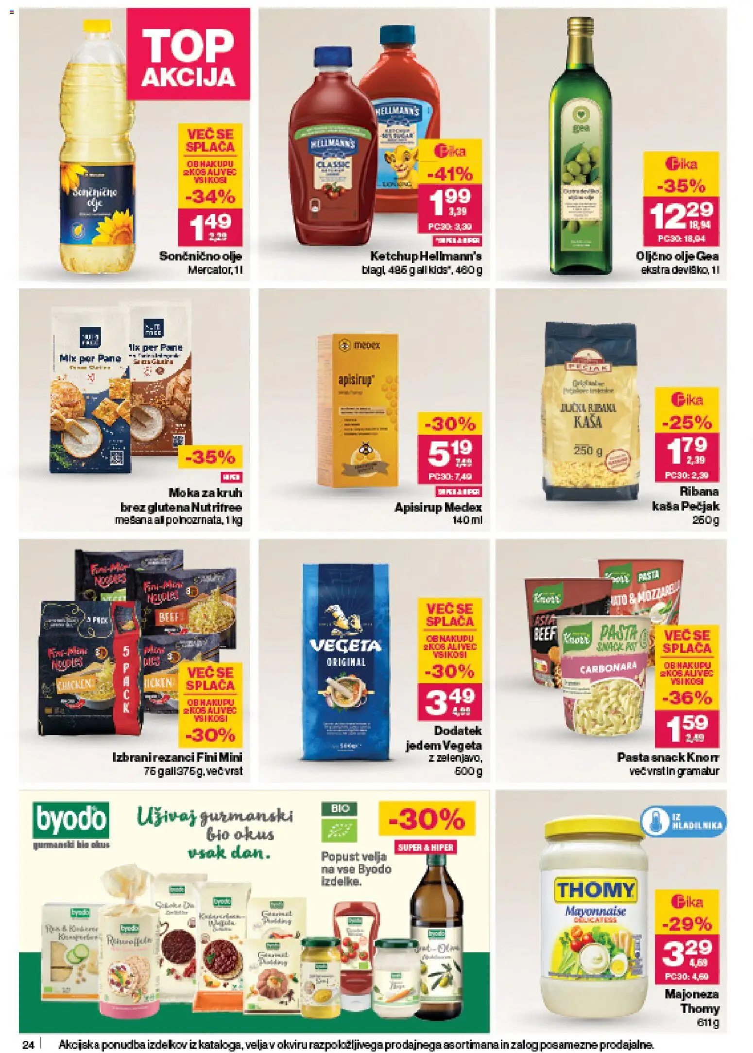Novi Mercator katalog ponudbe – veljaven od 06.11.2025 | Stran: 26 | Izdelki: Rezanci, Moka, Olive, Majoneza