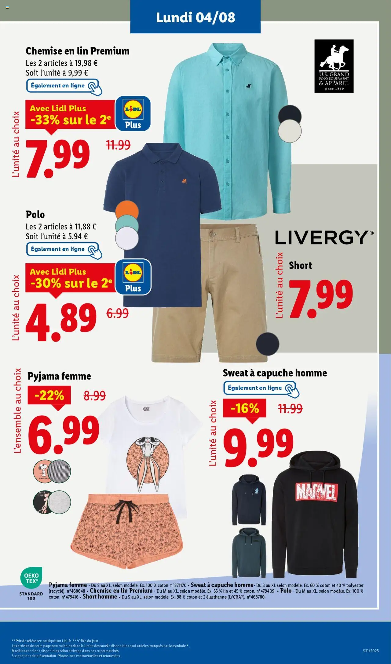  | Page: 15 | Produits: Polo, Coton, Sweat à capuche, Pyjama