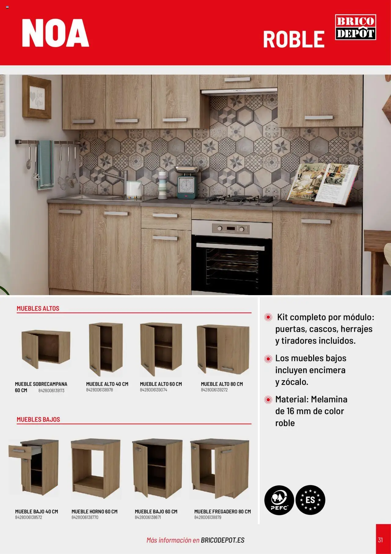 Brico Depôt Cocinas │ válido desde el 01.04.2025 | Página: 31 | Productos: Fregadero, Muebles, Horno