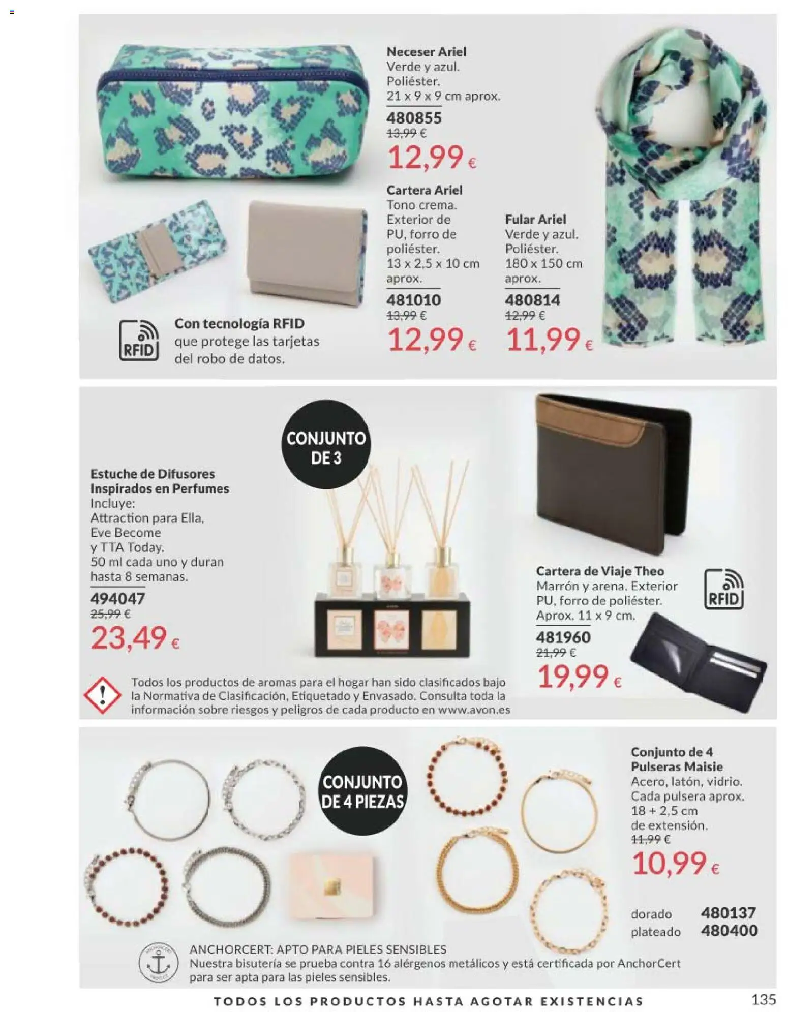 Catálogo AVON campaña 5 │ válido desde el 01.05.2026 | Página: 135 | Productos: Fular, Neceser