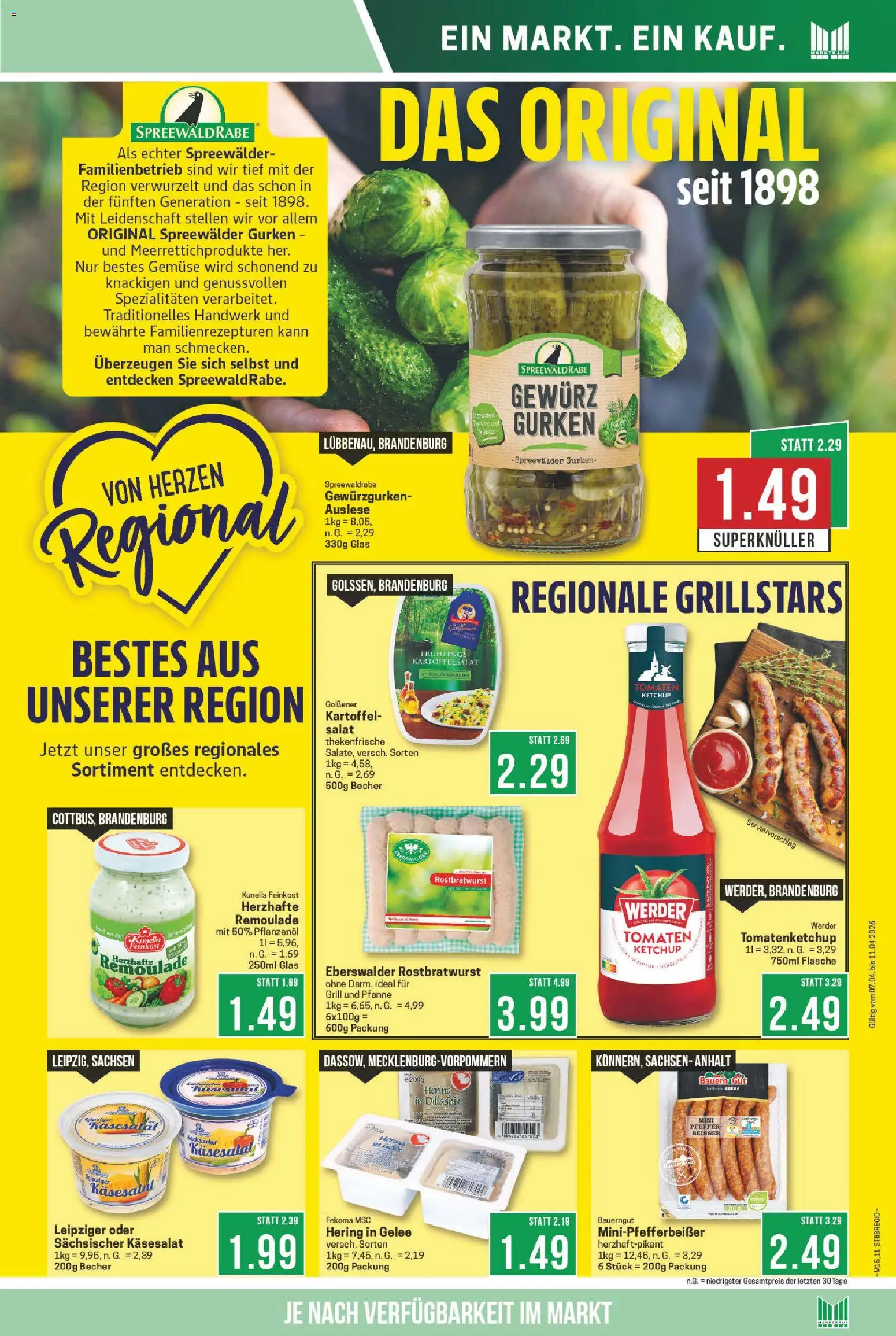 Marktkauf Prospekt 	 – gültig ab 07.04.2026 | Seite: 11 | Produkte: Grill, Pfeffer, Bauerngut, Ketchup