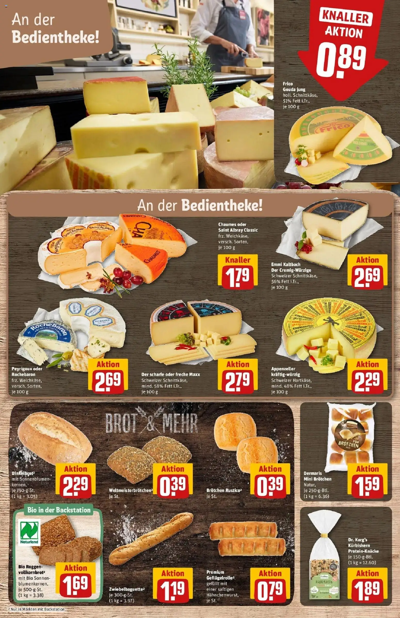 Rewe Prospekt Herborn	 – gültig ab 30.03.2026 | Seite: 15 | Produkte: Gouda, Baguette, Brot