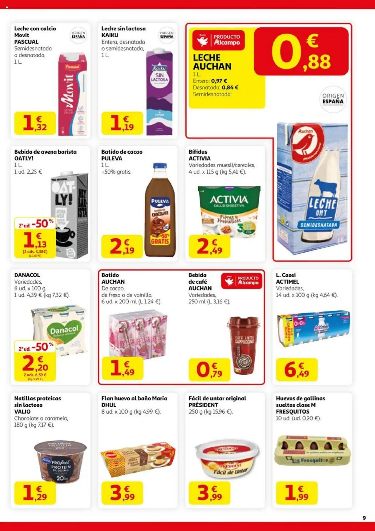 Alcampo - HP catalan │ válido desde el 11.09.2025 | Página: 9 | Productos: Leche, Café, Chocolate, Baño