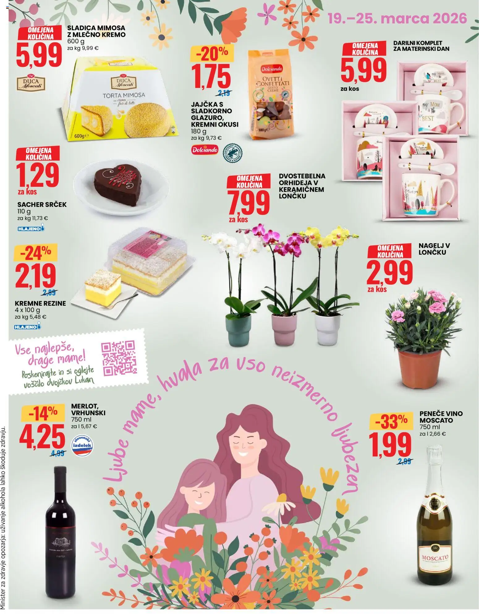 Novi Eurospin katalog ponudbe – veljaven od 19.03.2026 | Stran: 11 | Izdelki: Torta, Kos, Vino