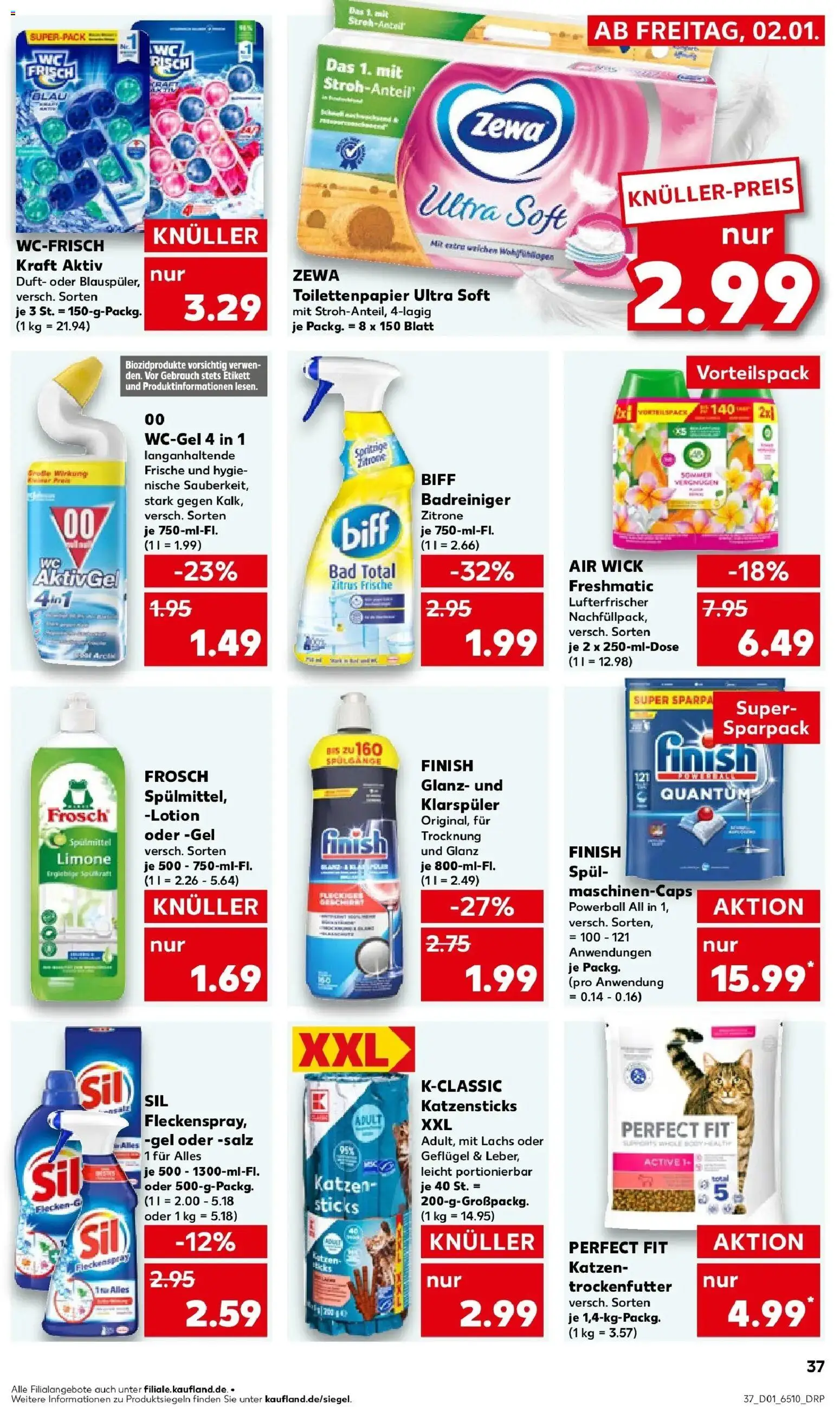 Kaufland prospekt Erkelenz	 – gültig ab 02.01.2026 | Seite: 37 | Produkte: Duft, Zewa, Klarspüler, Toilettenpapier
