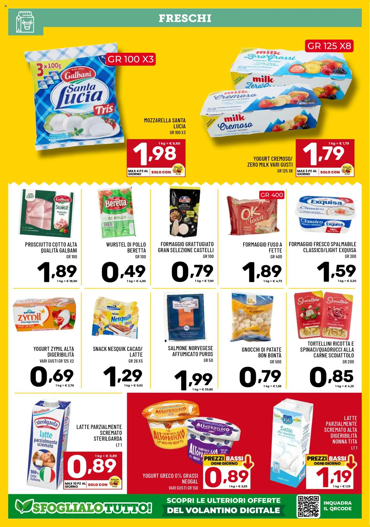 Volantino Il Centesimo del 02.01.2026 | Pagina: 6 | Prodotti: Yogurt, Pollo, Latte, Wurstel