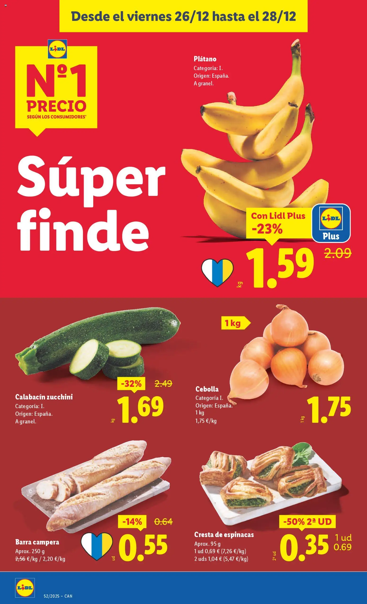 Lidl - Canarias │ válido desde el 22.12.2025 | Página: 32 | Productos: Calabacín, Πορσελάνη, Παγωμένο τσάι