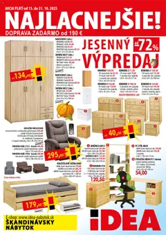 IDEA nábytok leták platný od 15.10.2025