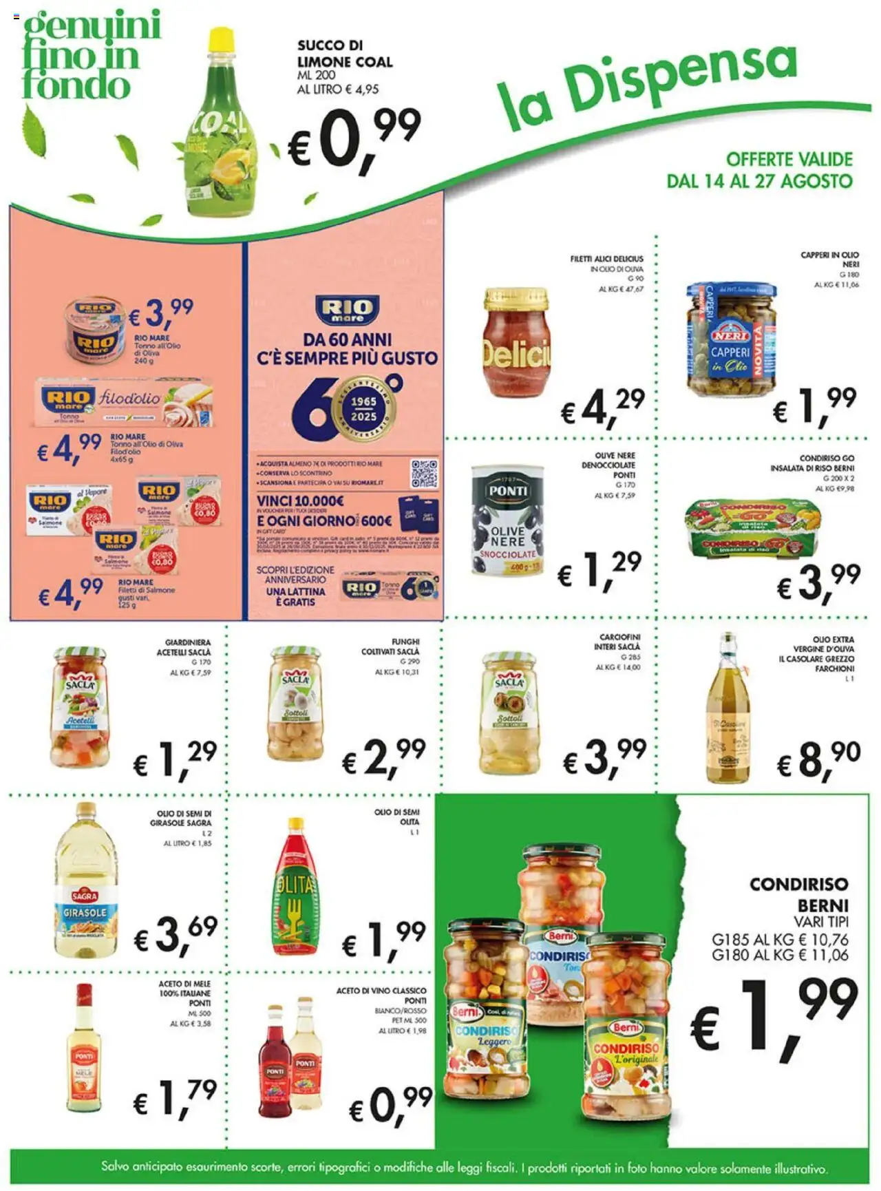 Volantino Coal del 14.08.2025 | Pagina: 13 | Prodotti: Vino, Funghi, Insalata di riso, Olio di Oliva