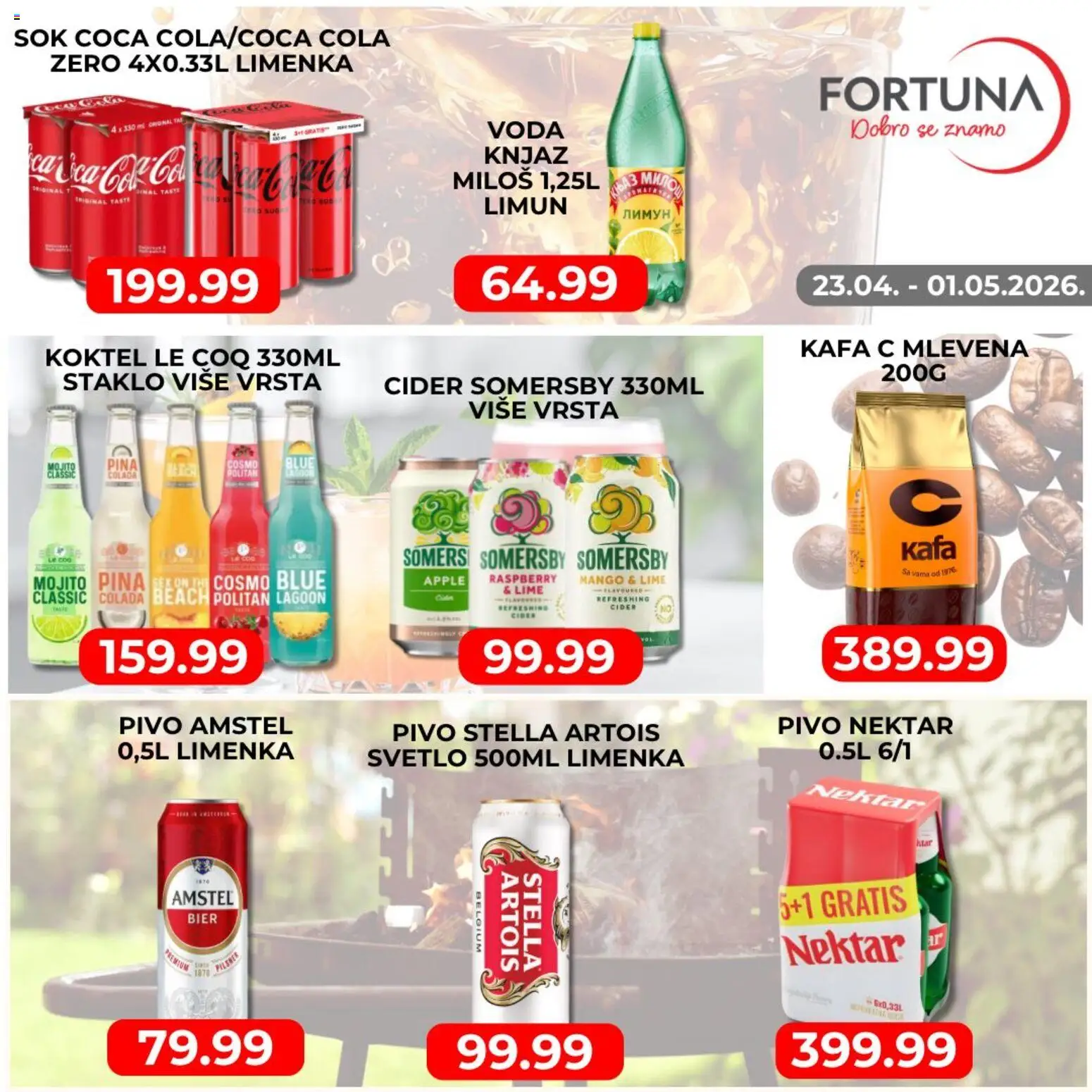 Fortuna Market katalog - važi od 23.04.2026 | Strana: 5 | Proizvode: Stella Artois, Mango, Nektar, Voda
