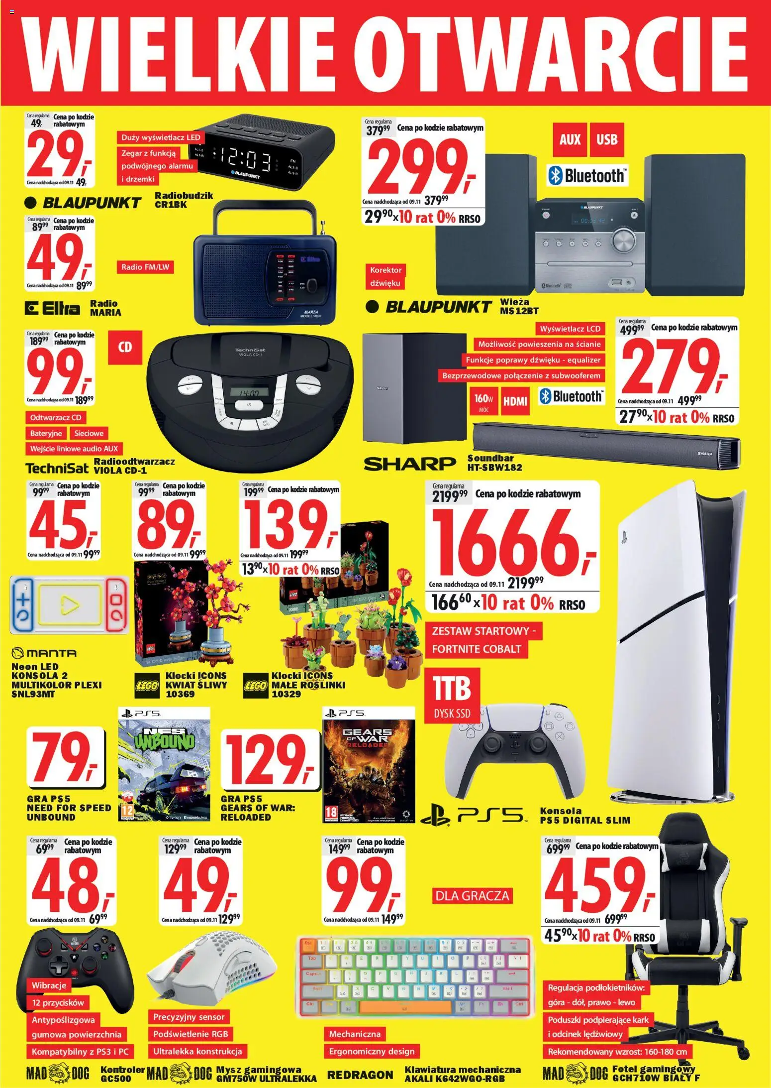 Mediaexpert Gazetka - Wielkie otwarcie Cieszyn od 30.10.2025 | Strona: 3 | Produkty: Klawiatura, Korektor, Kontroler, Soundbar